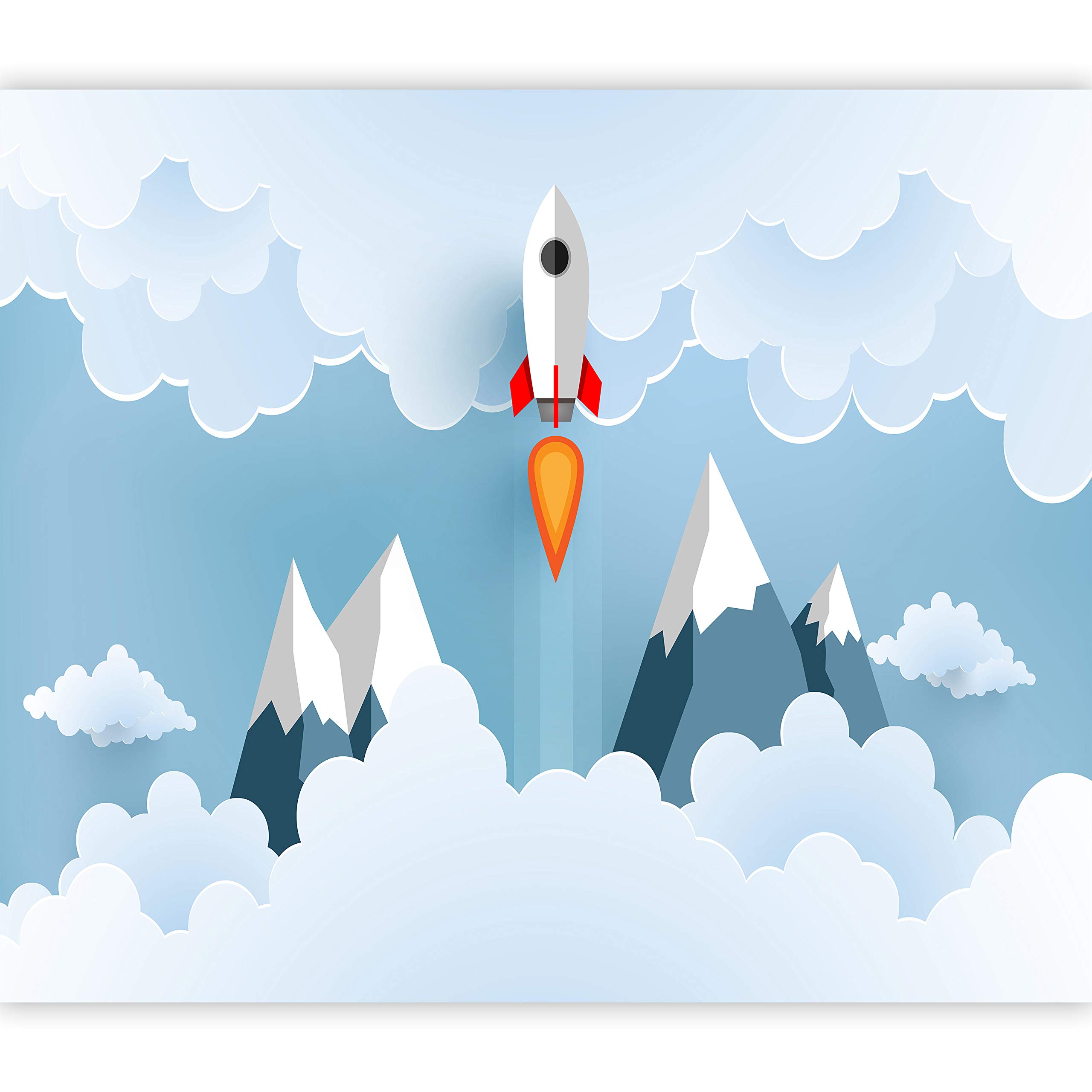 Rocket Flying Over Mountains Wallpapers