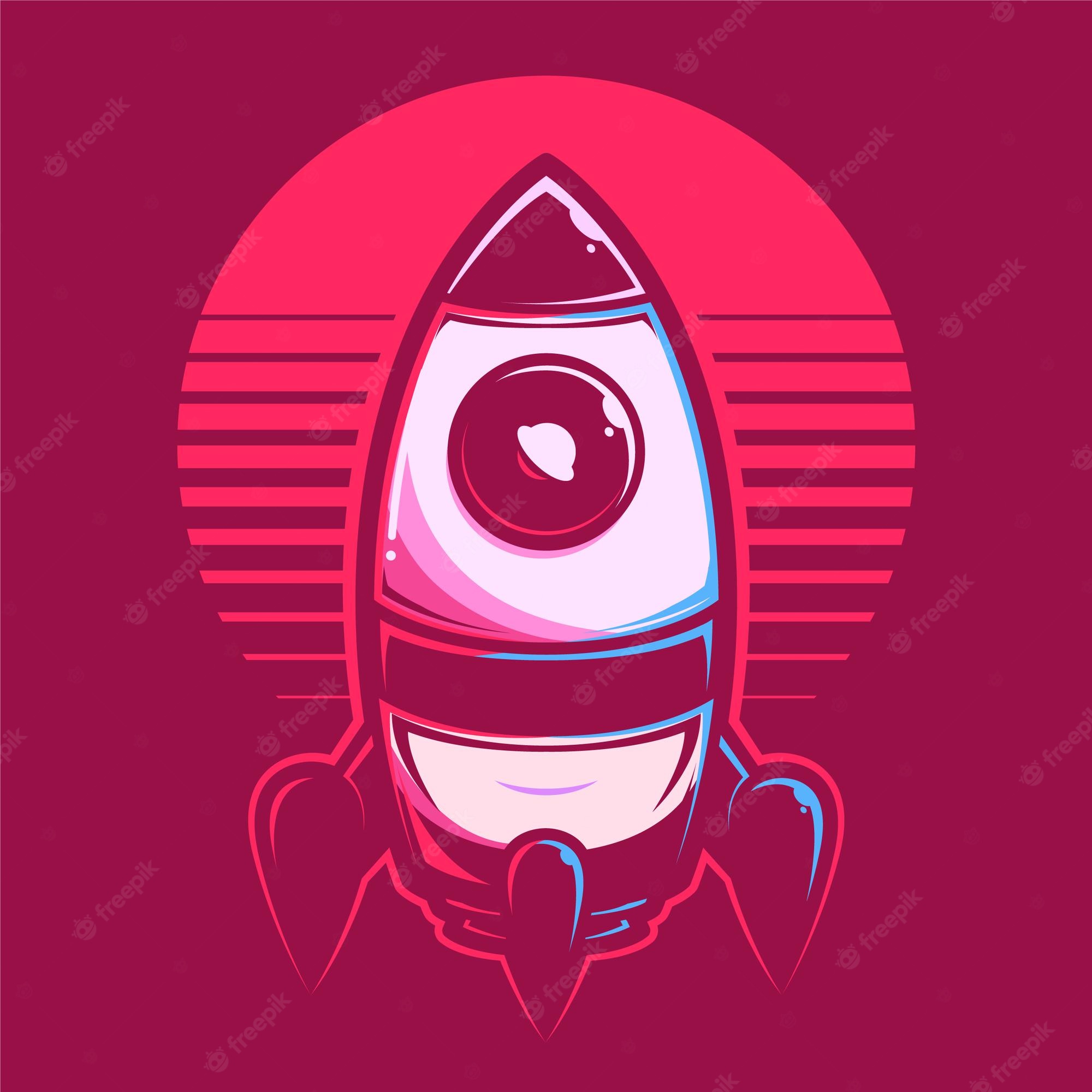 Rocketship Illustration Wallpapers