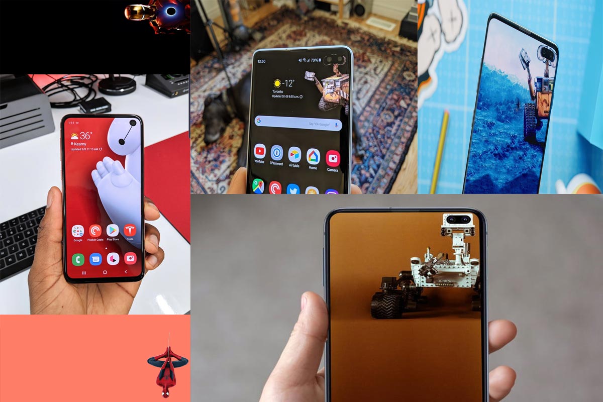 Samsung Galaxy S10 Cutout Robot Wallpapers