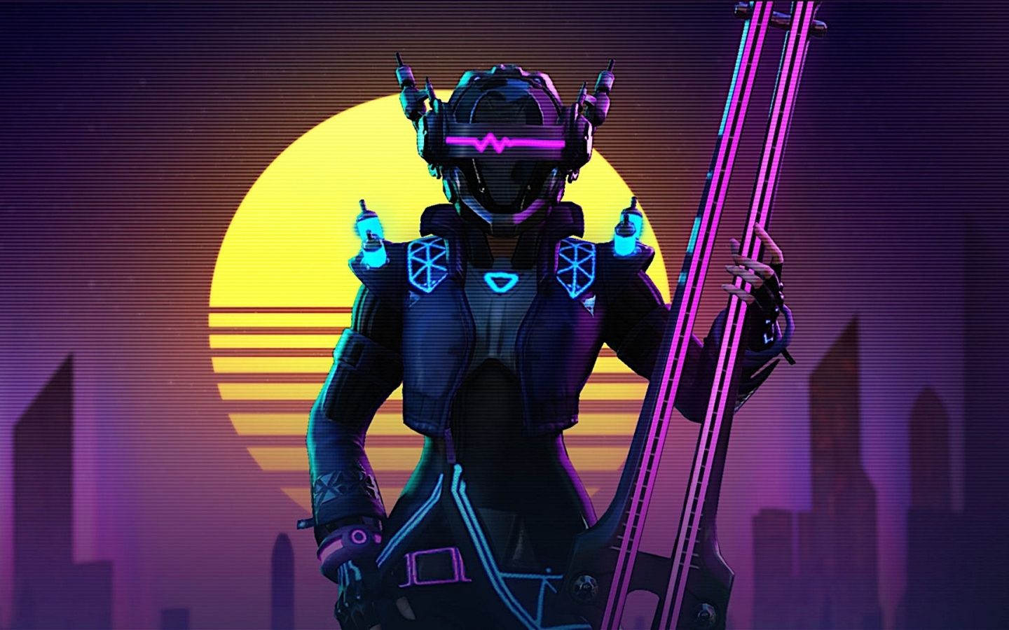 Scary Cyberpunk Warrior Illustration Wallpapers