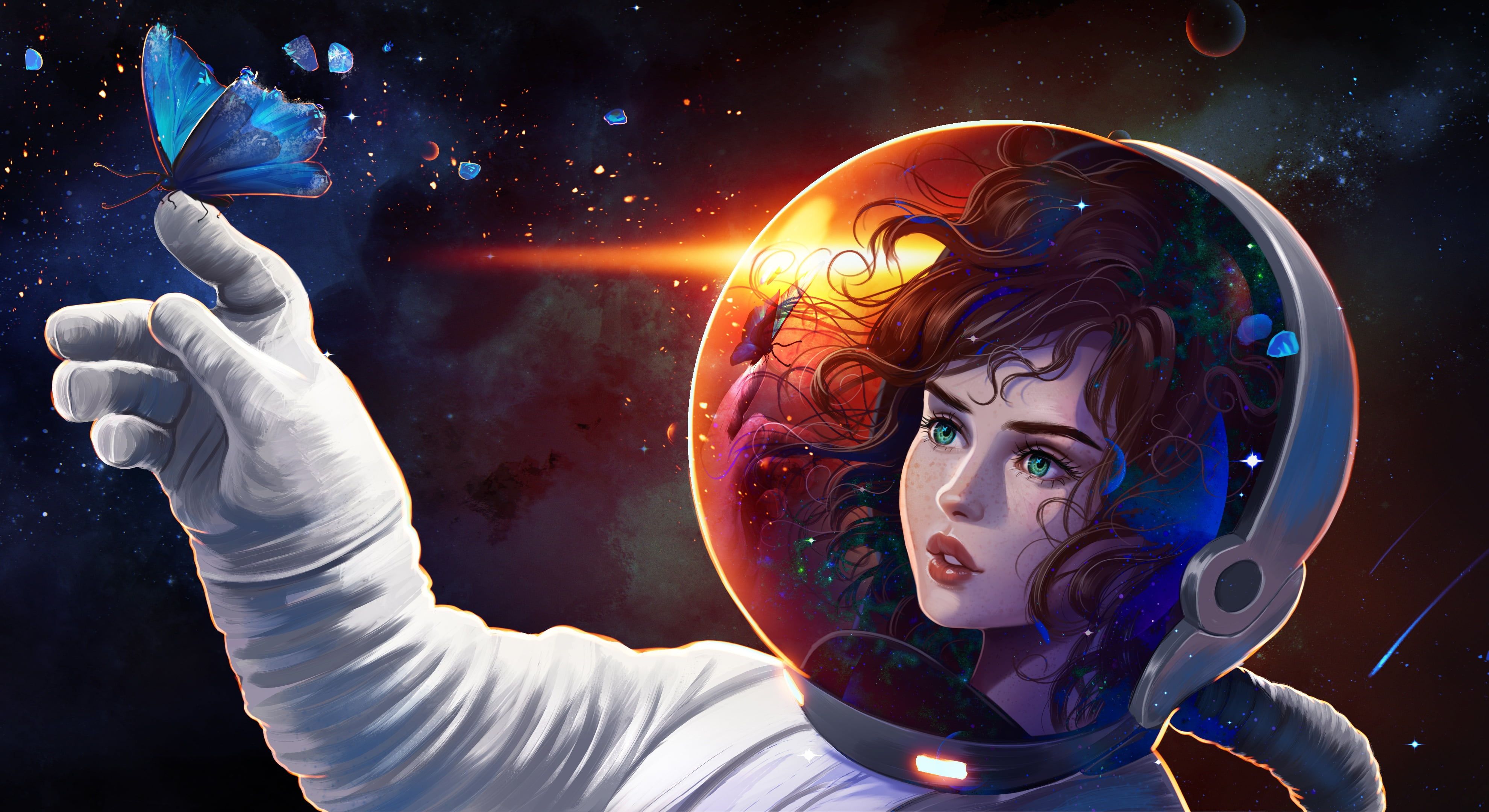 Sci Fi Astronaut Cool Art Wallpapers