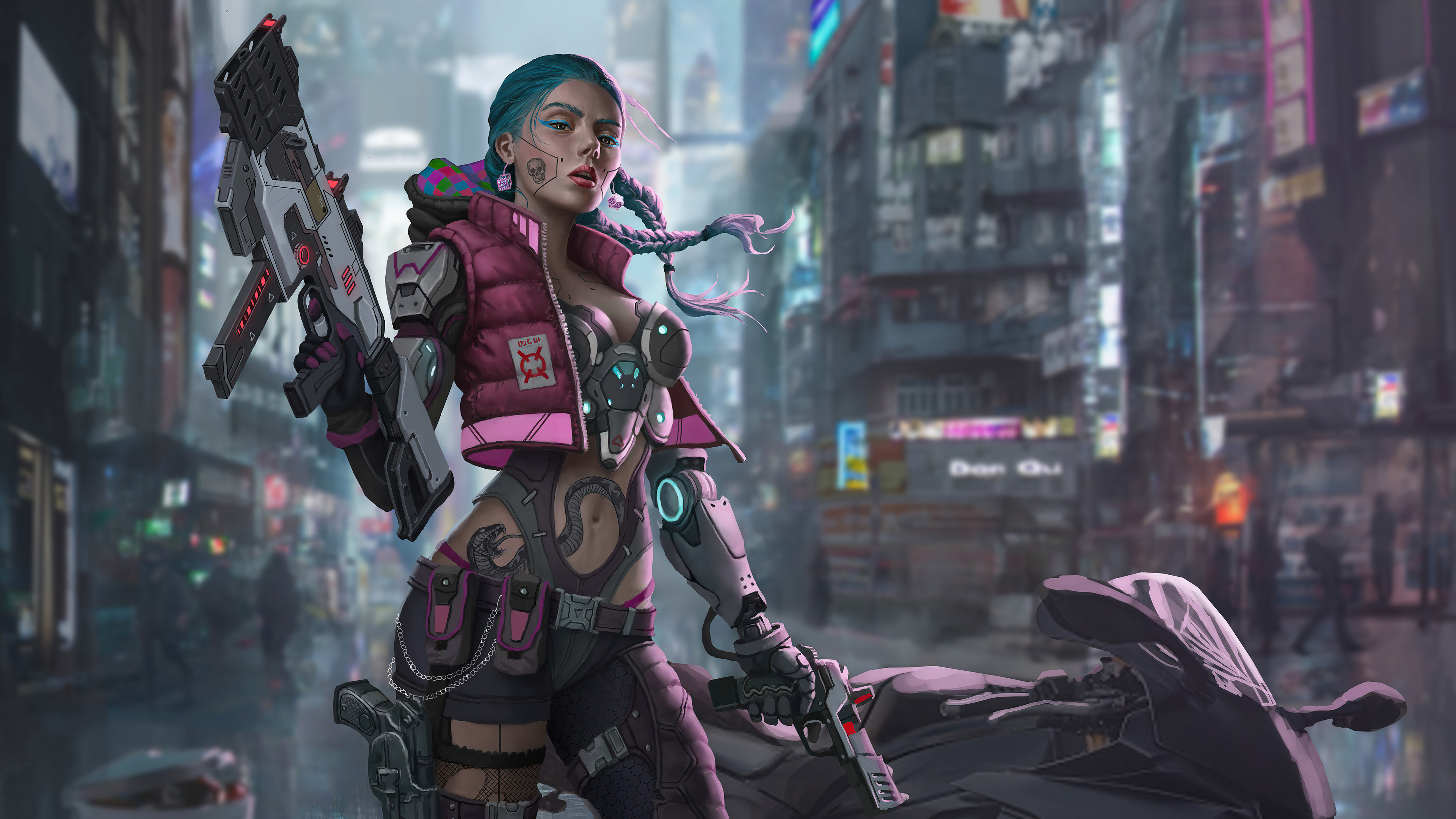 Scifi Cyberpunk Woman Warrior Wallpapers