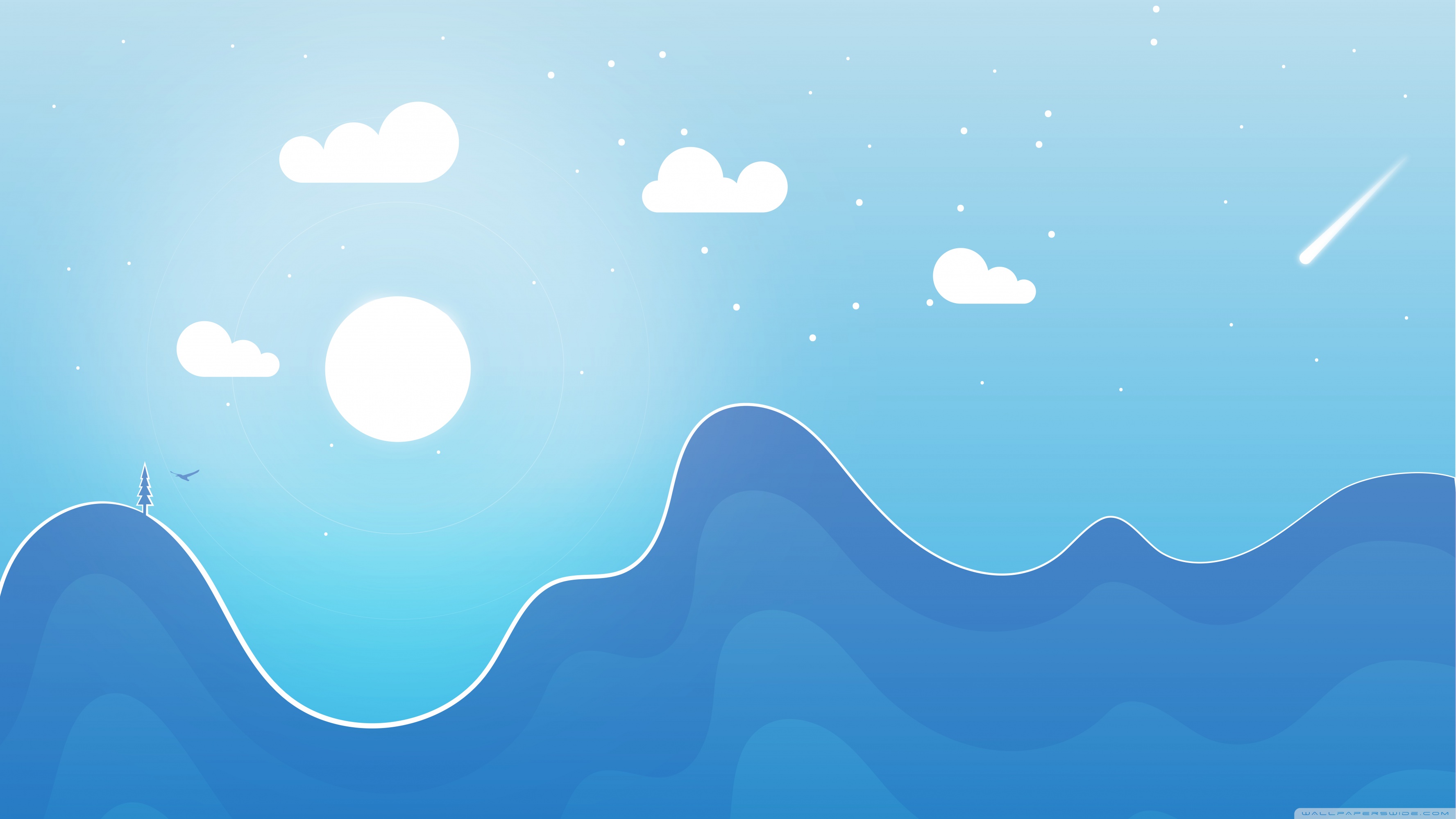 Simple Landscape Illustration Wallpapers