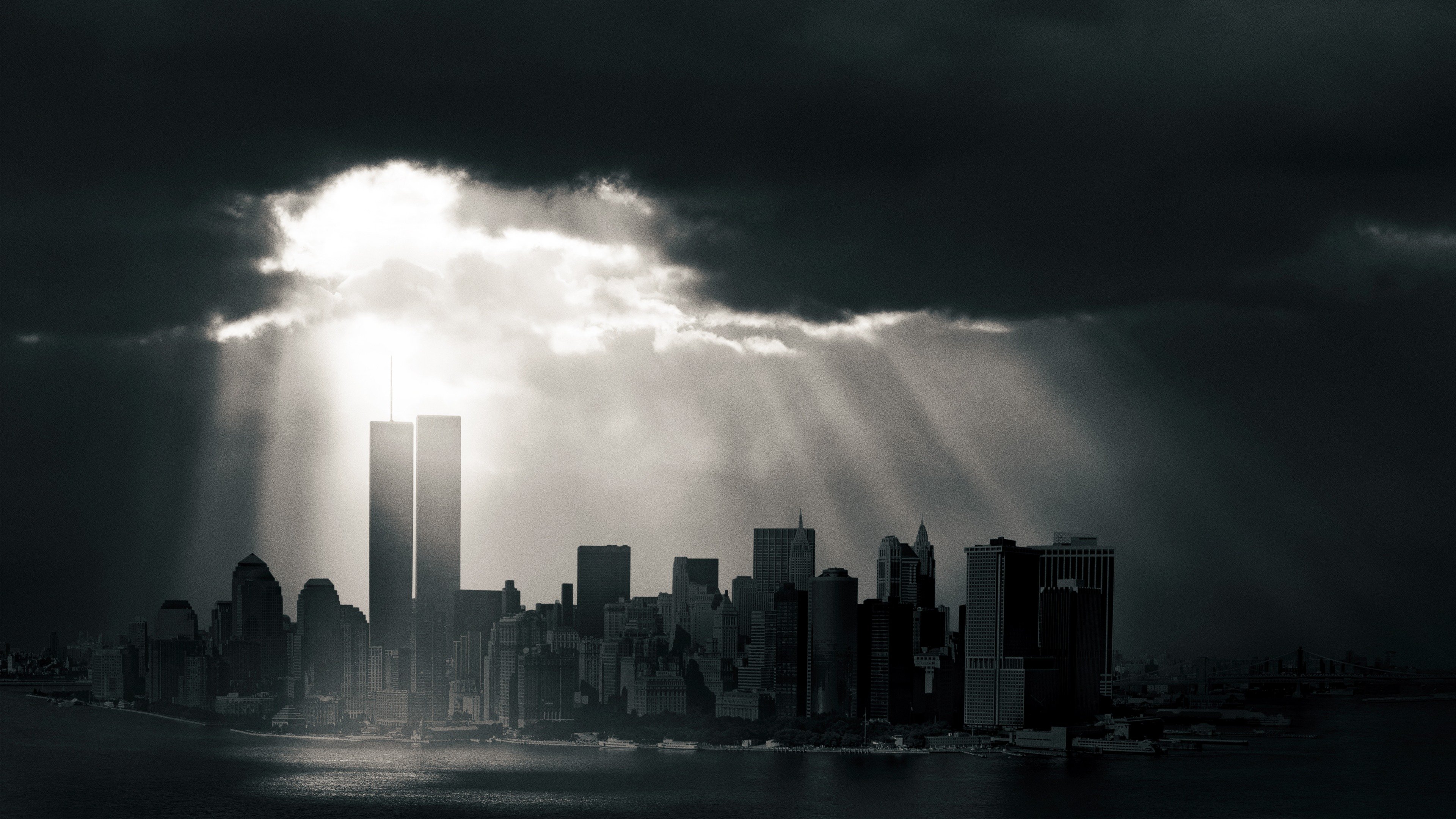 Skyscrapers Cover Under Scary Toxic Clouds Wallpapers