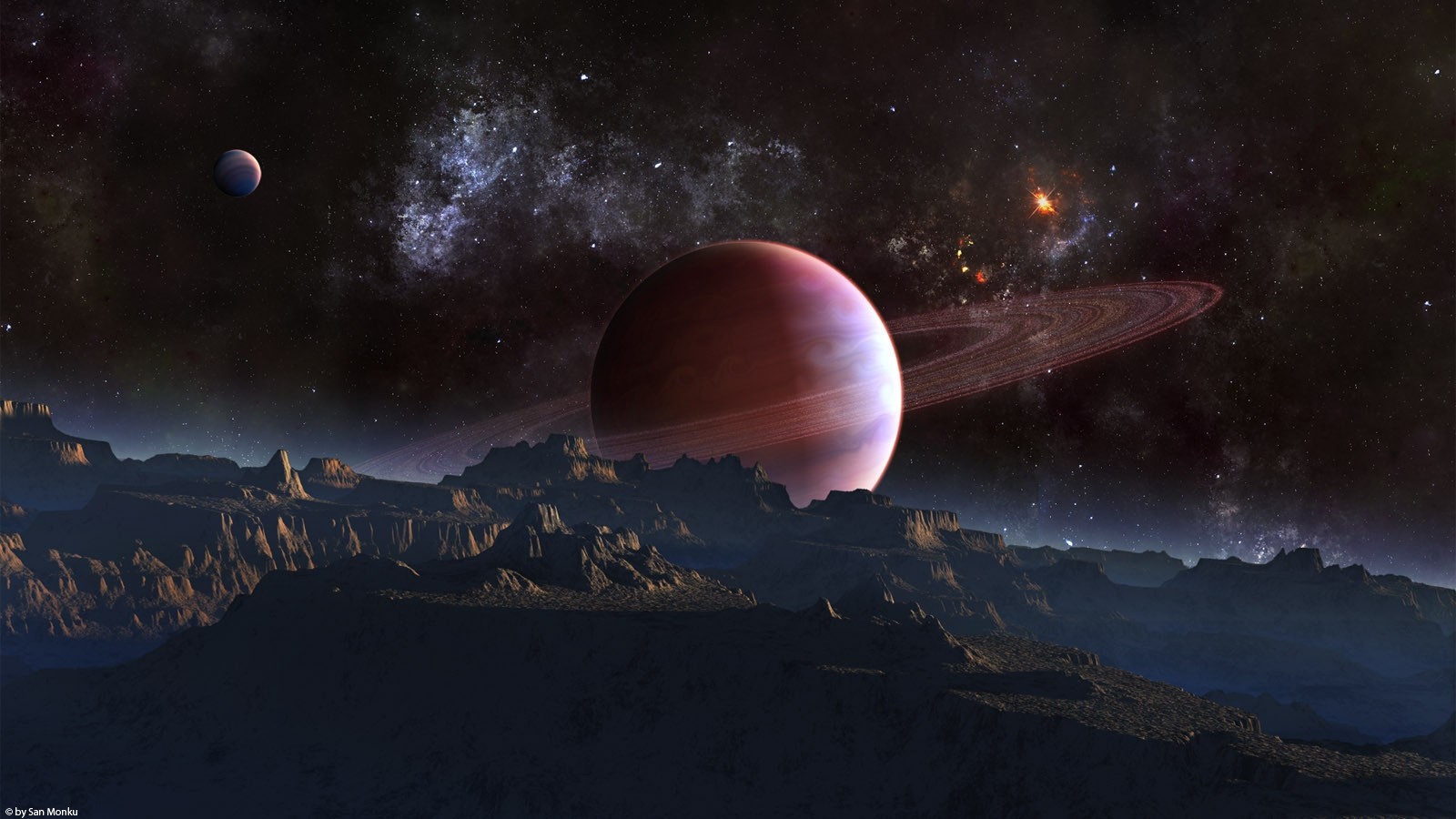 Space Planetary Rings Digital Art Wallpapers