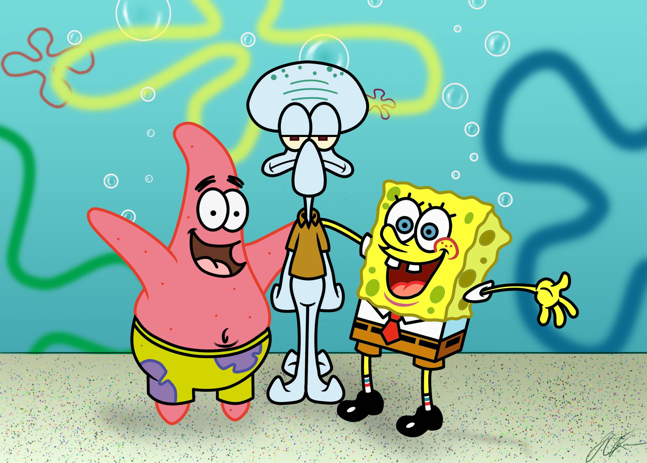 Spongebob Squarepants Cartoons Art Wallpapers