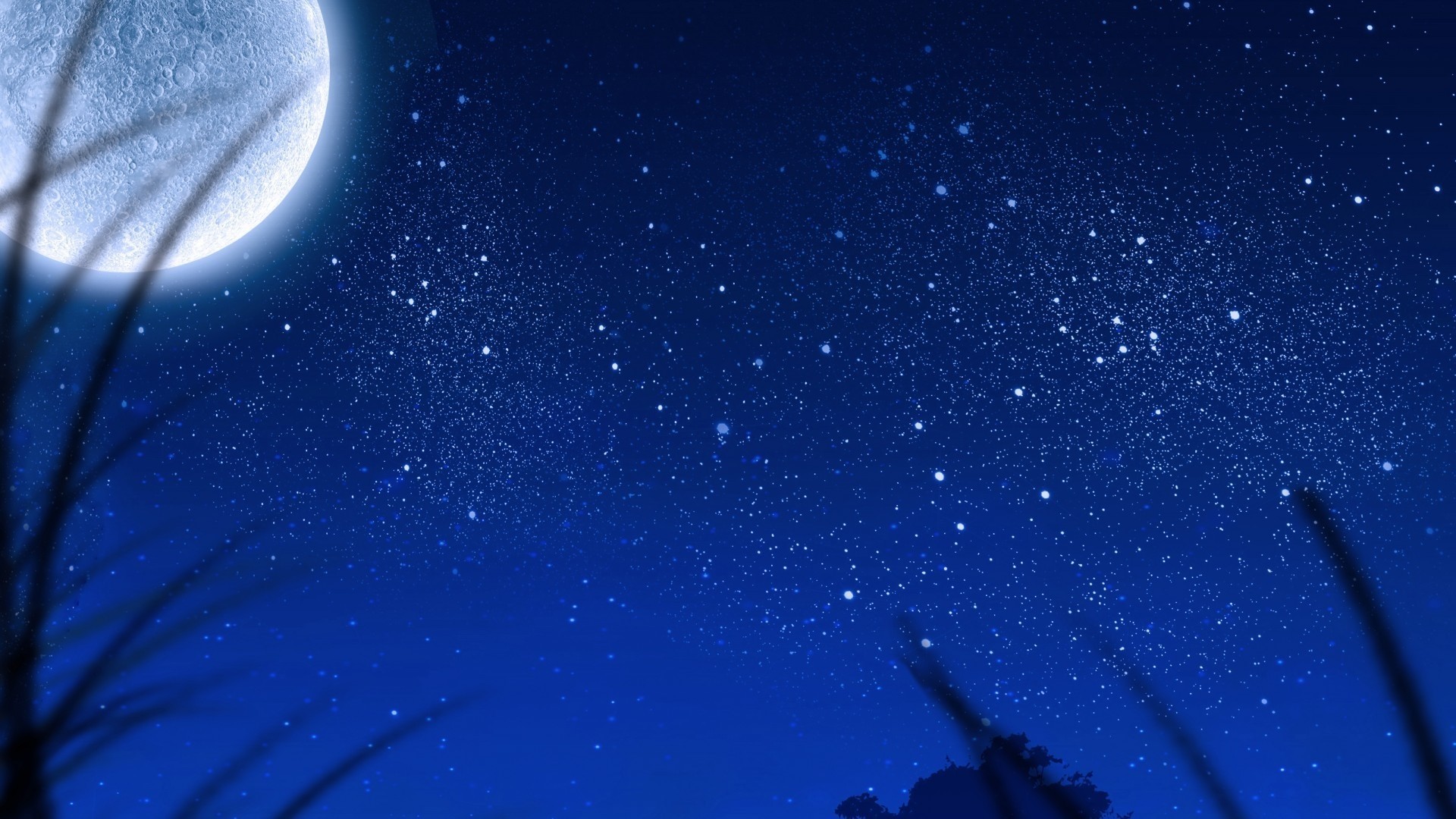 Starry Moon Night 2020 Wallpapers