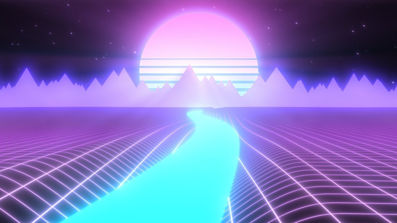 Sun In Retro Wave Mountains Wallpapers