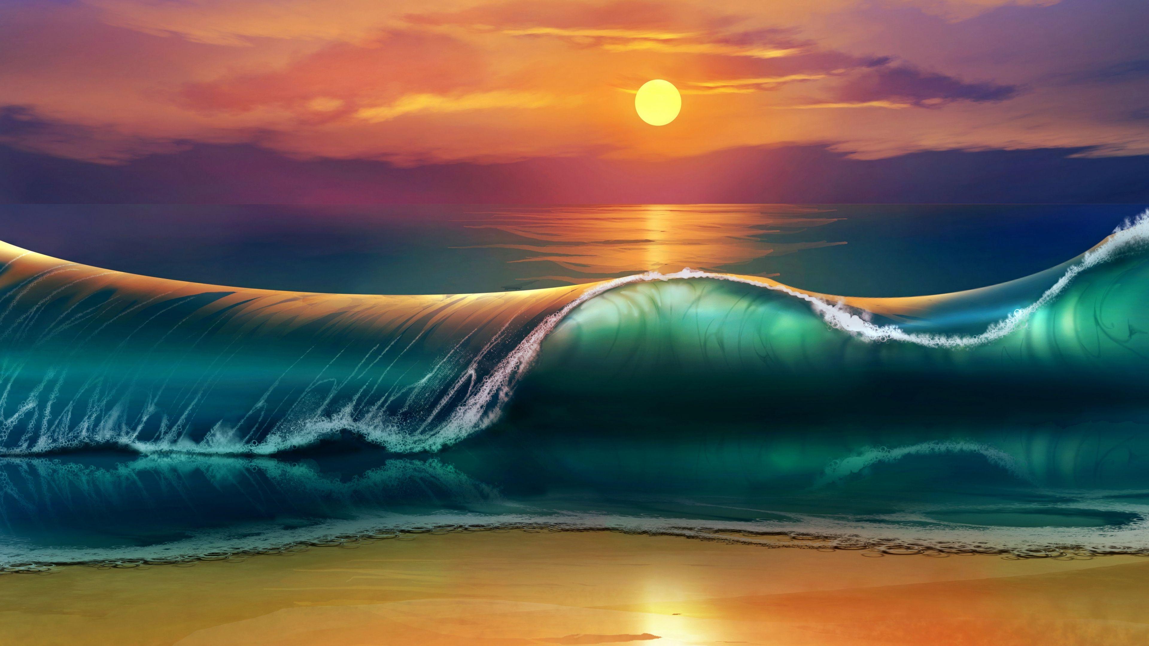 Sunset Painting Artwork Wallpapers