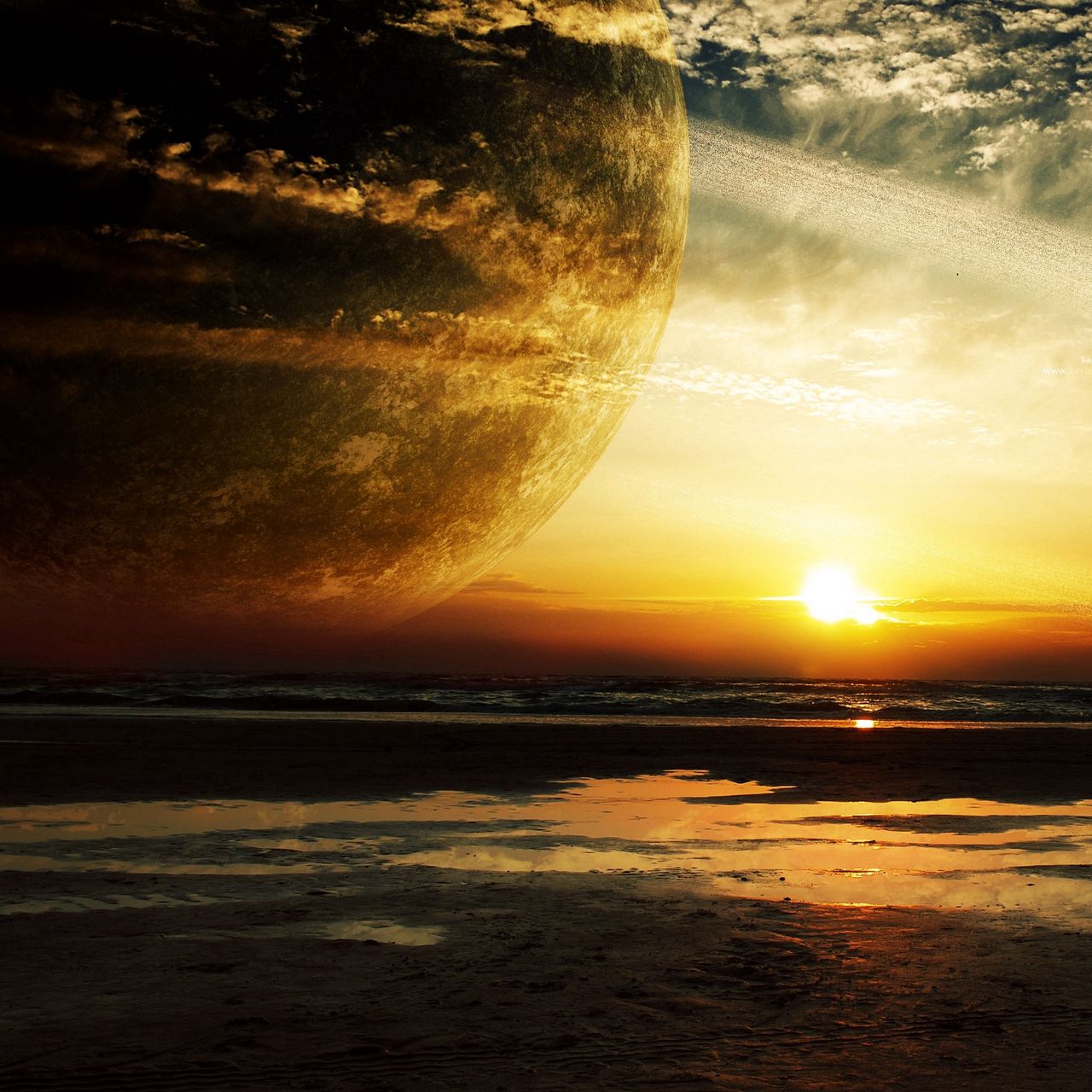 Sunset Planets Wallpapers