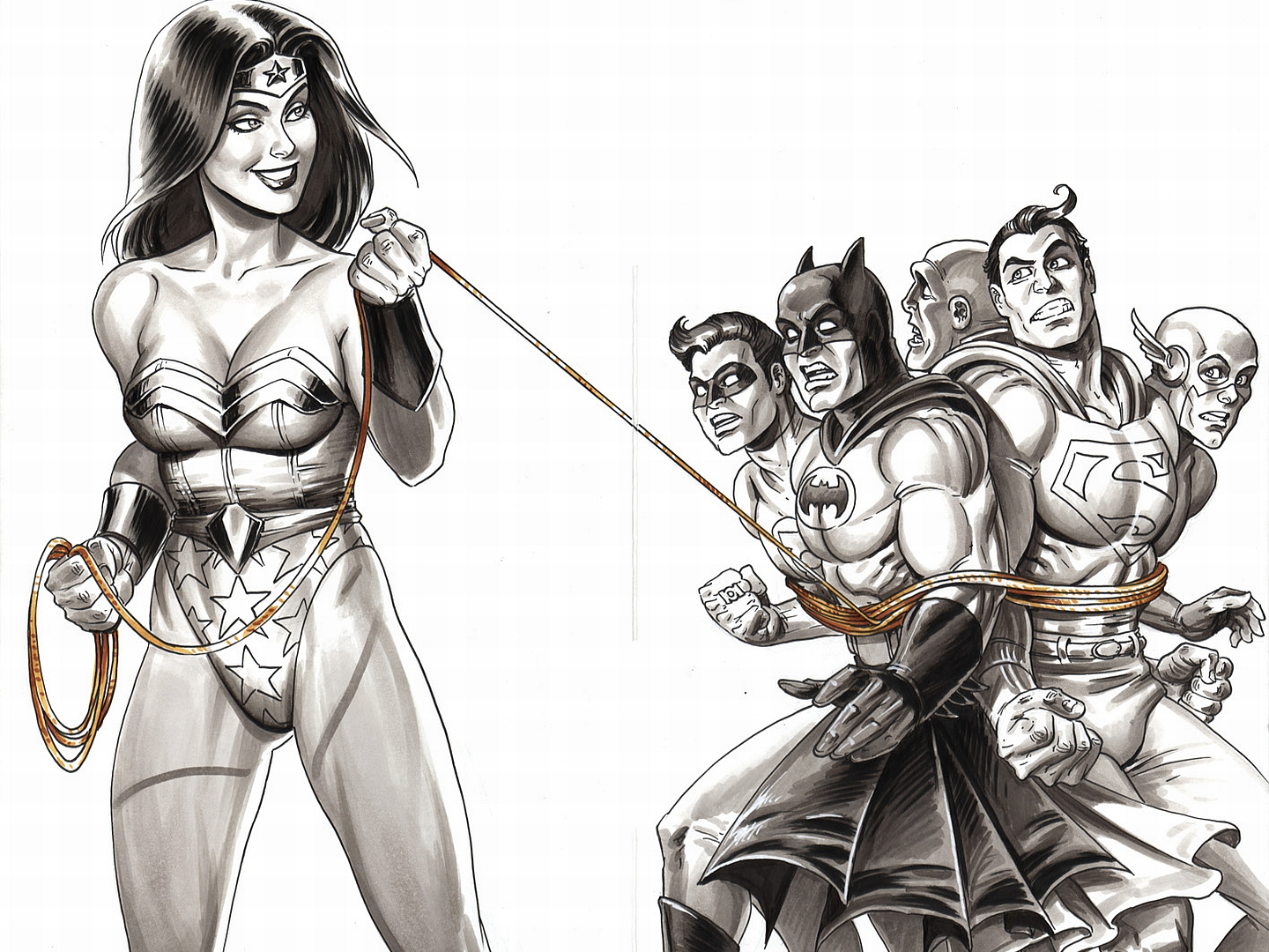 Superman Wonder Woman Batman Art Sketch Wallpapers