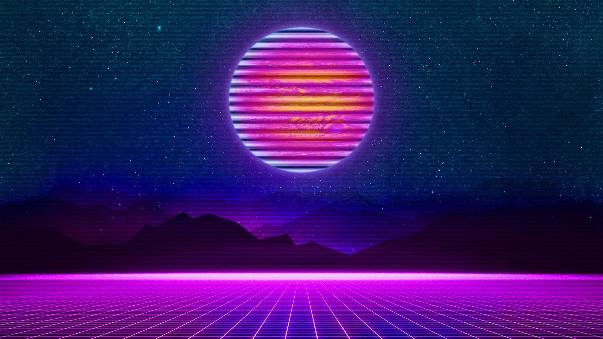 Synthwave Planet Retro Wave Wallpapers