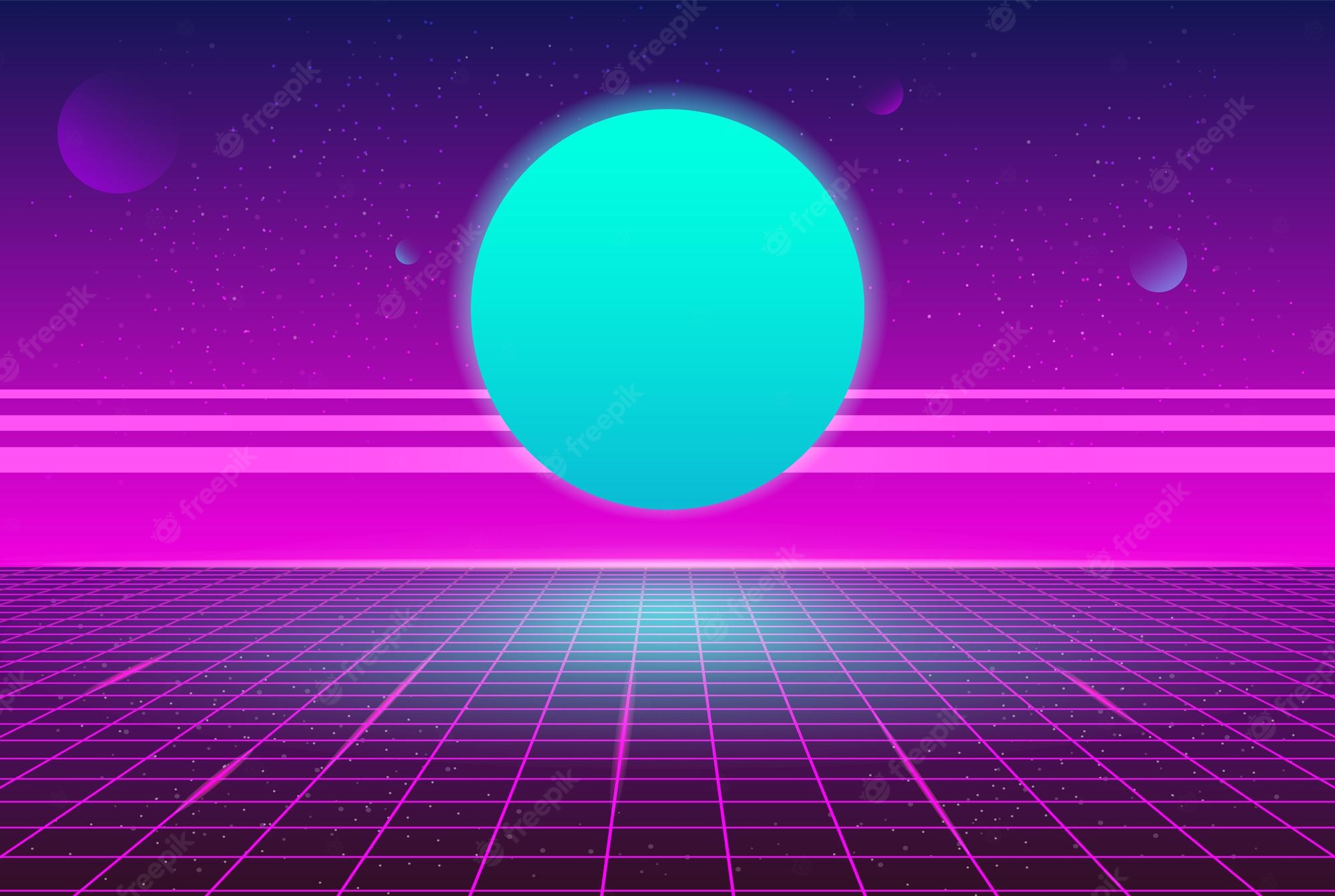 Synthwave Planet Retro Wave Wallpapers