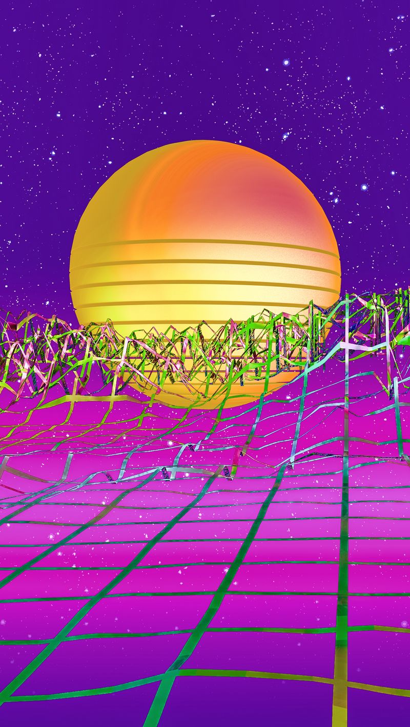 Synthwave Planet Retro Wave Wallpapers