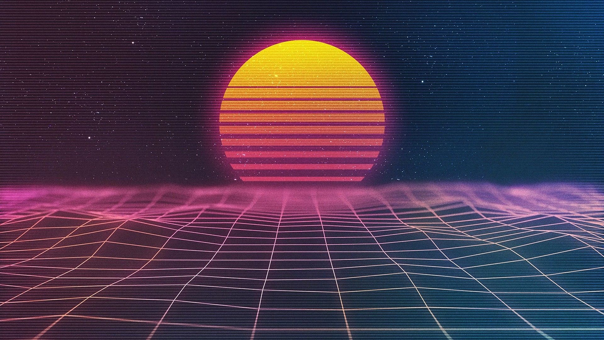 Synthwave Planet Retro Wave Wallpapers