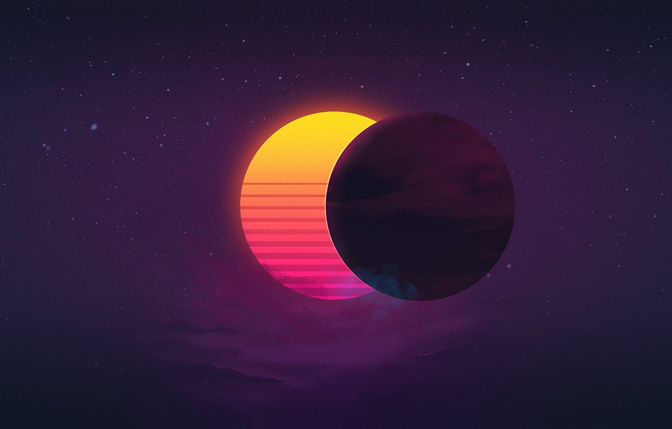 Synthwave Planet Retro Wave Wallpapers