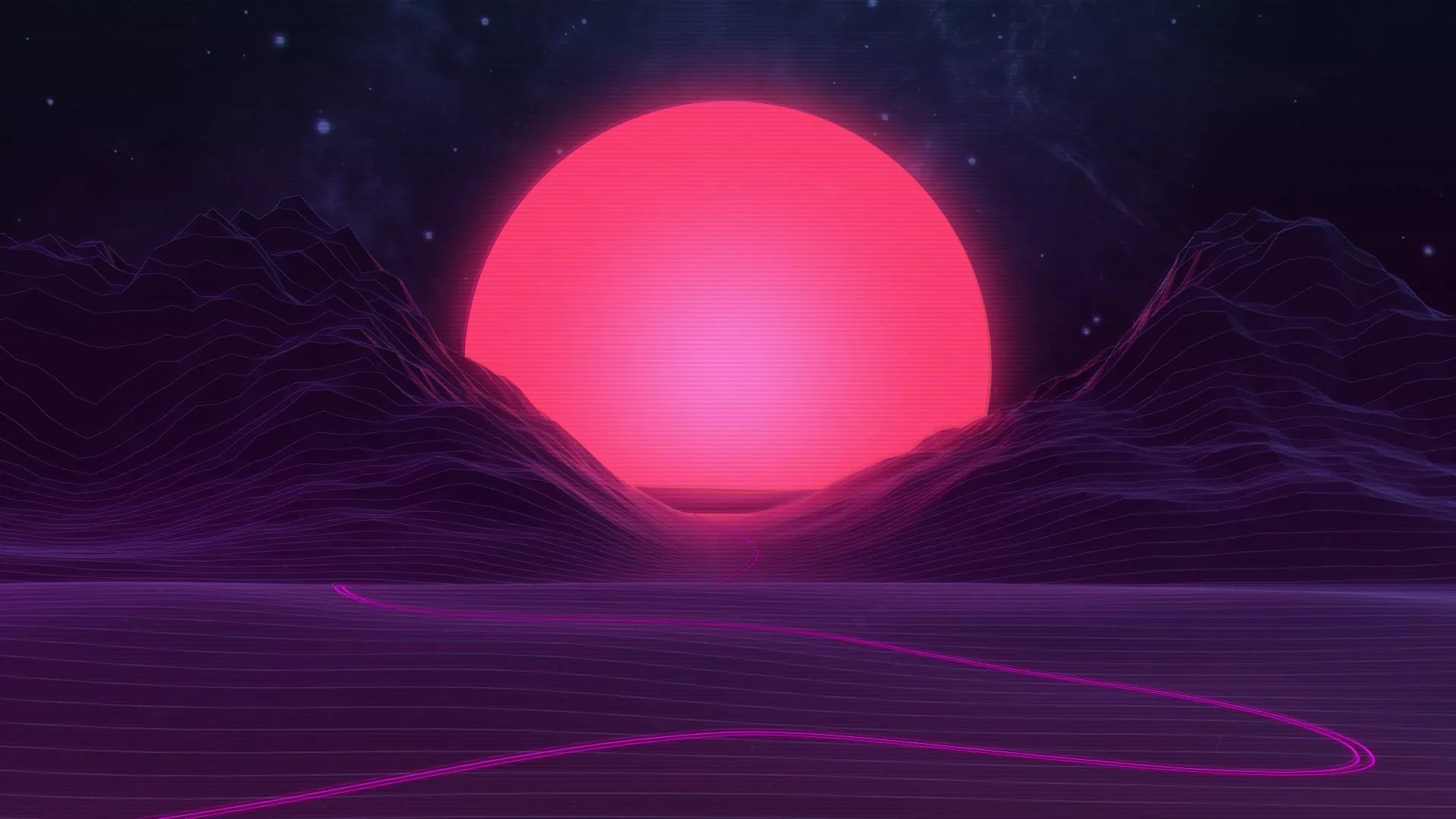 Synthwave Planet Retro Wave Wallpapers