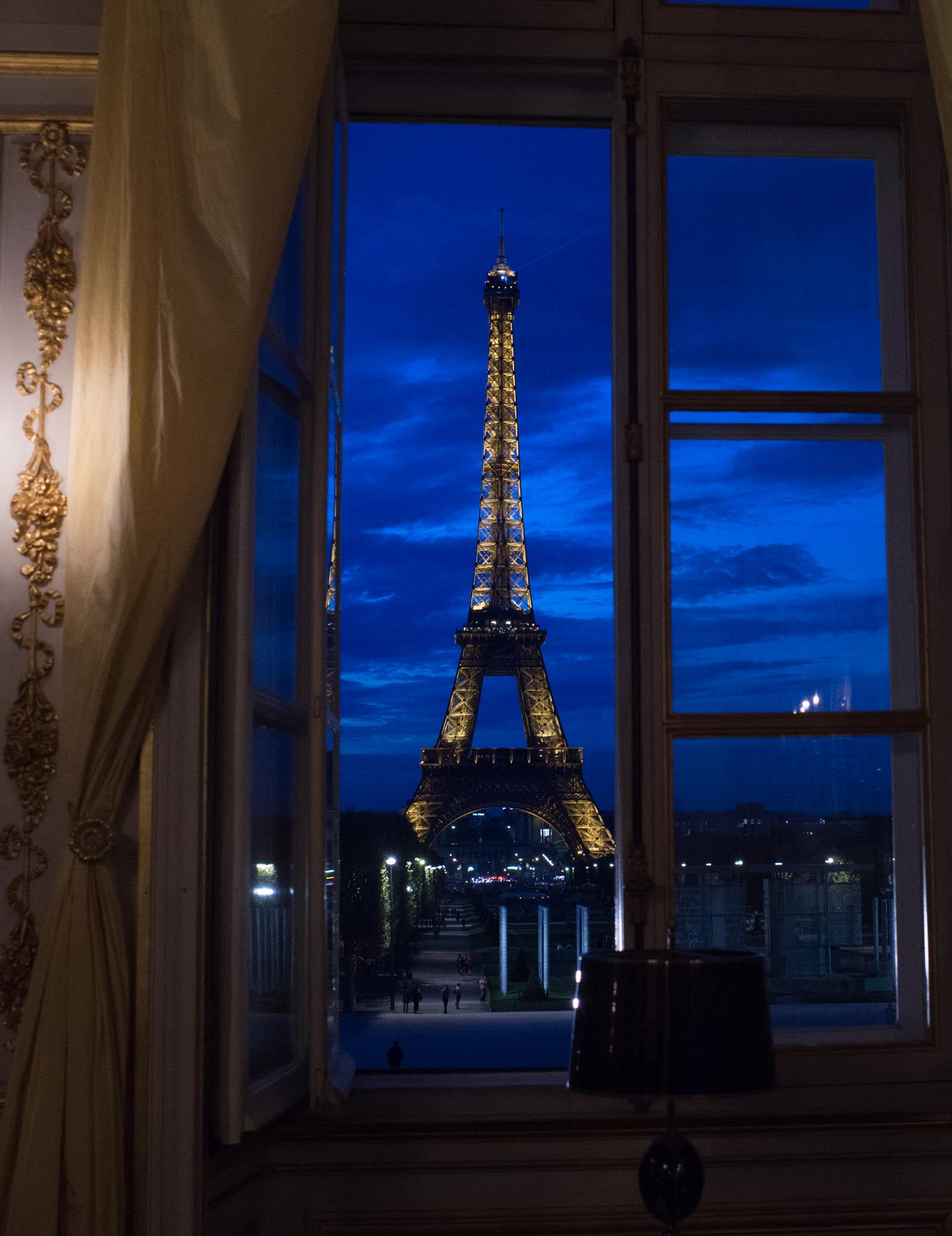 The Eiffel Tower Paris View Through An Open Window Wallpapers