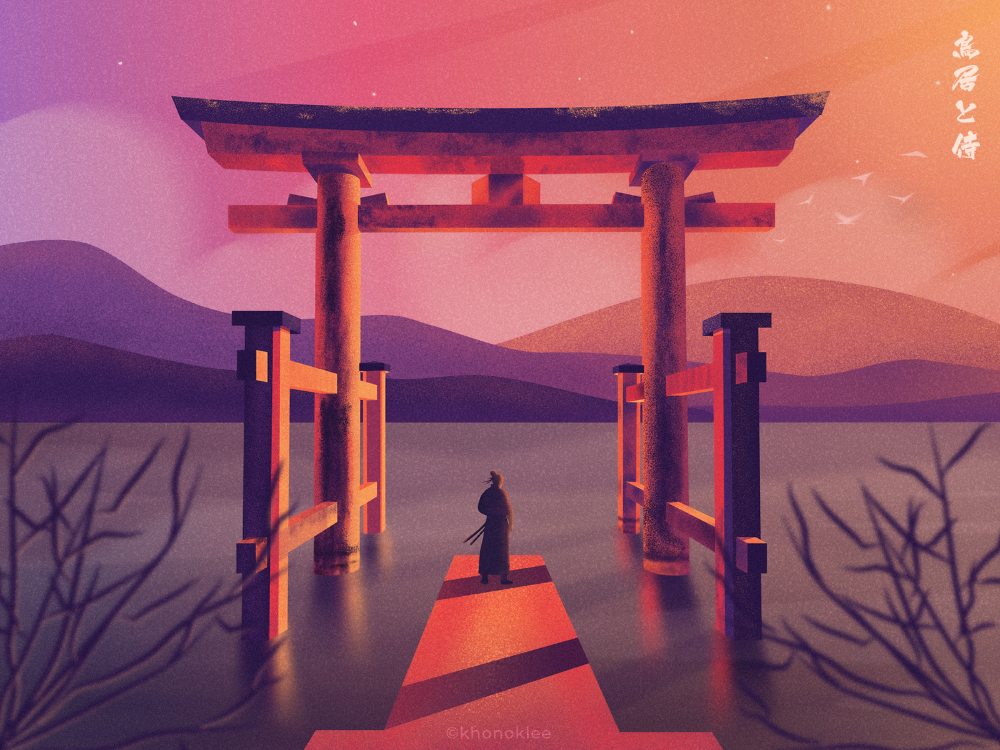 Torii Gate Paint Art Wallpapers