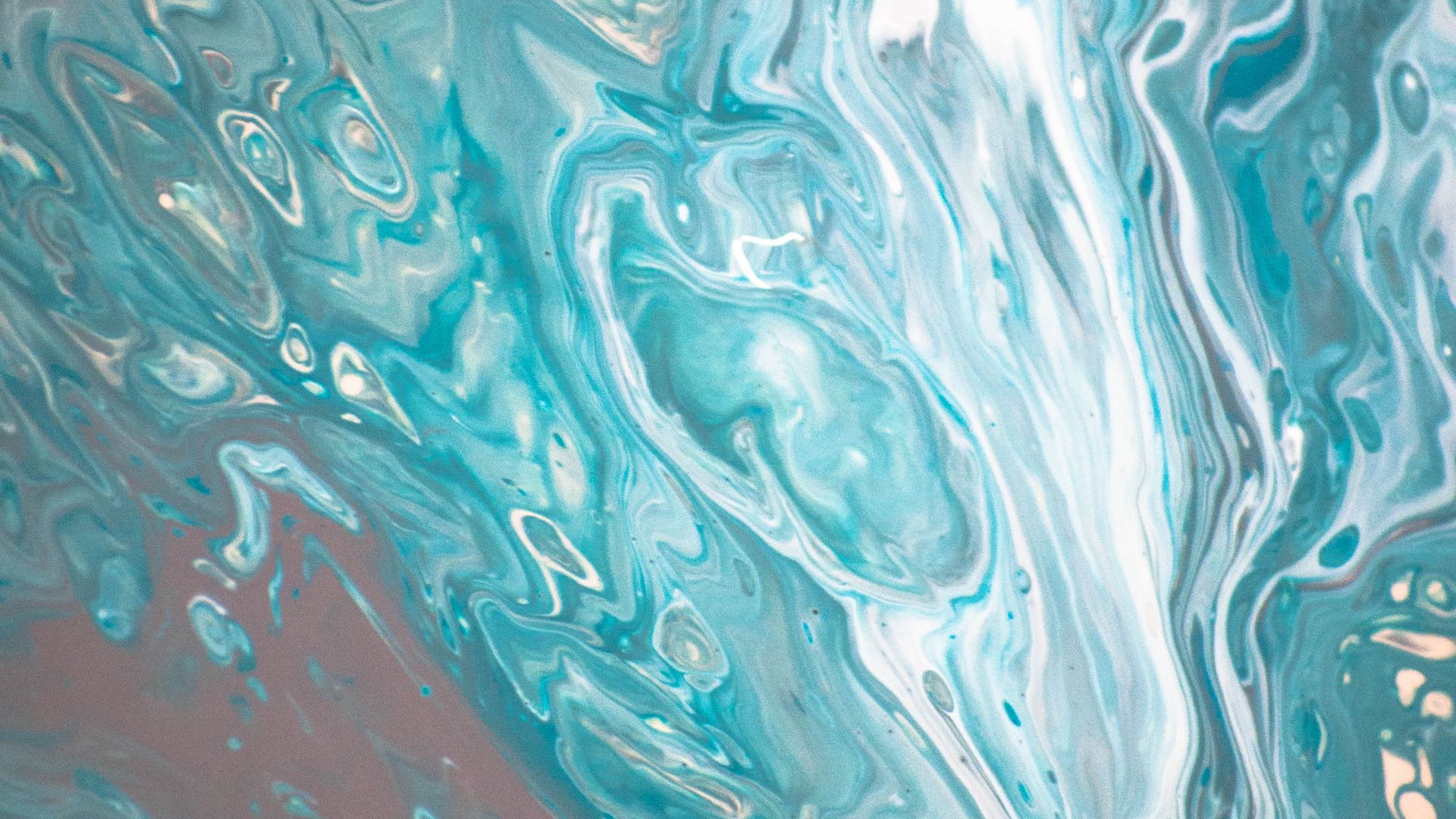 Turquoise Liquid Art Wallpapers