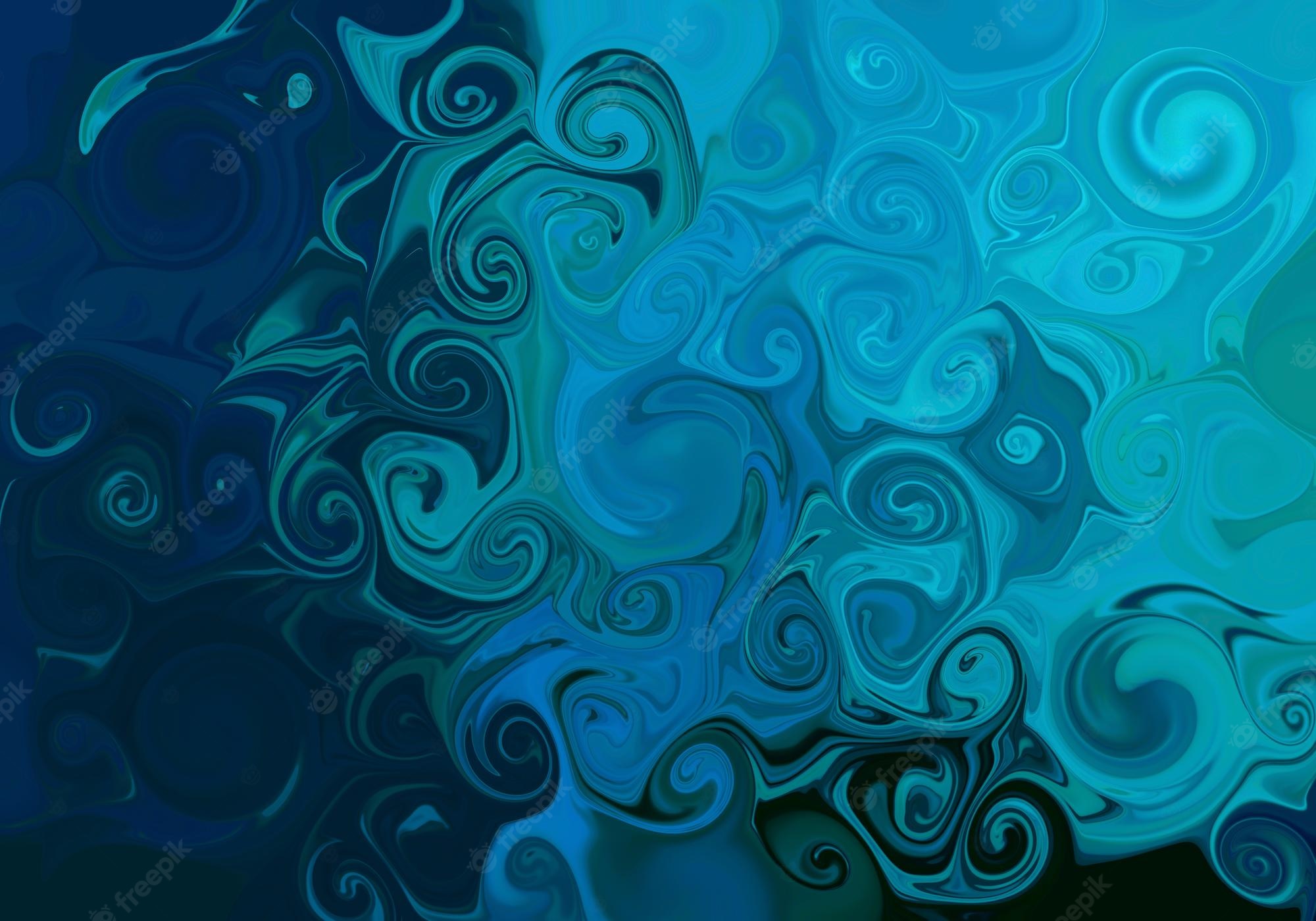 Turquoise Liquid Art Wallpapers