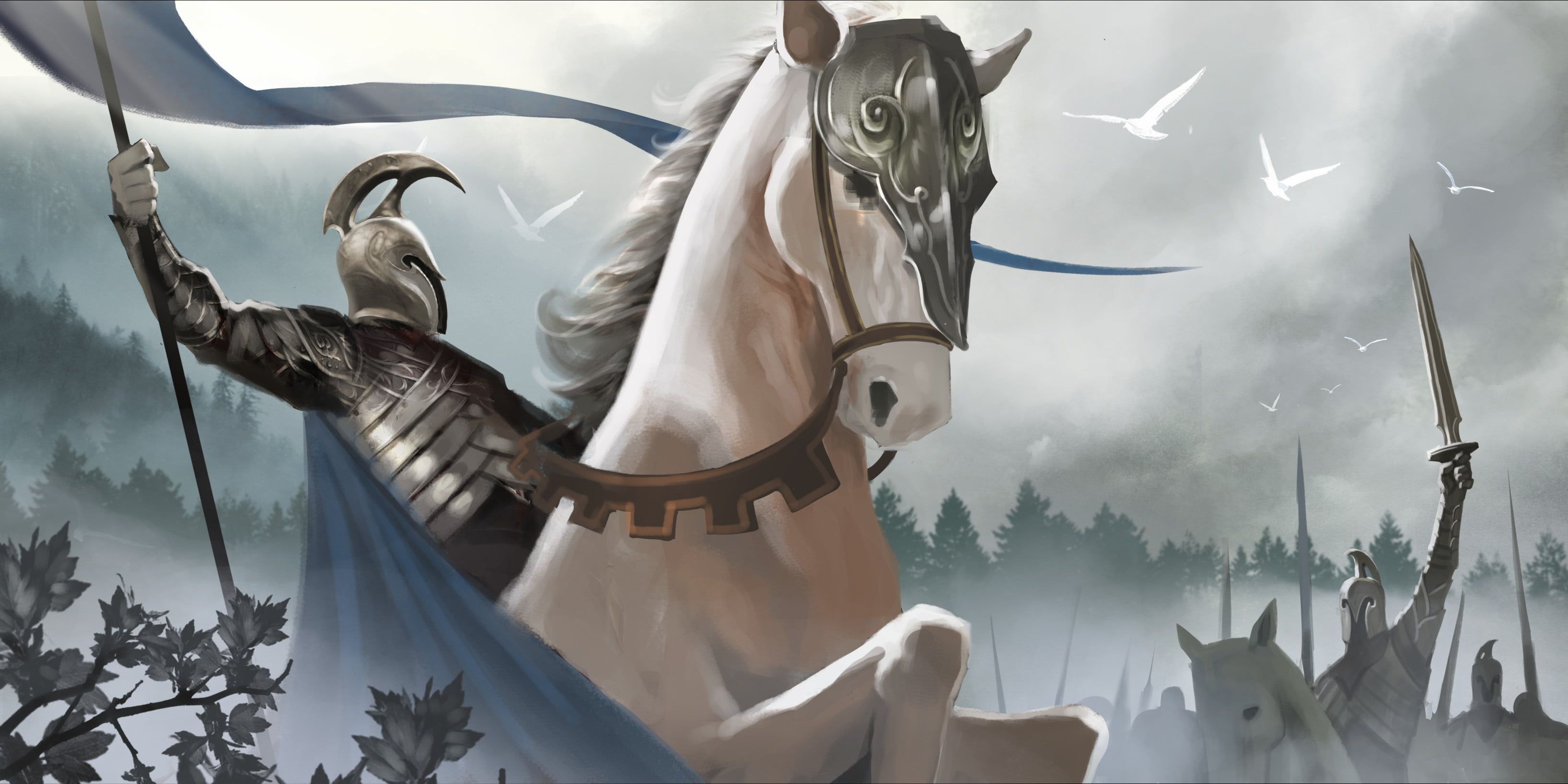 Warrior Horse Riding Art Wallpapers
