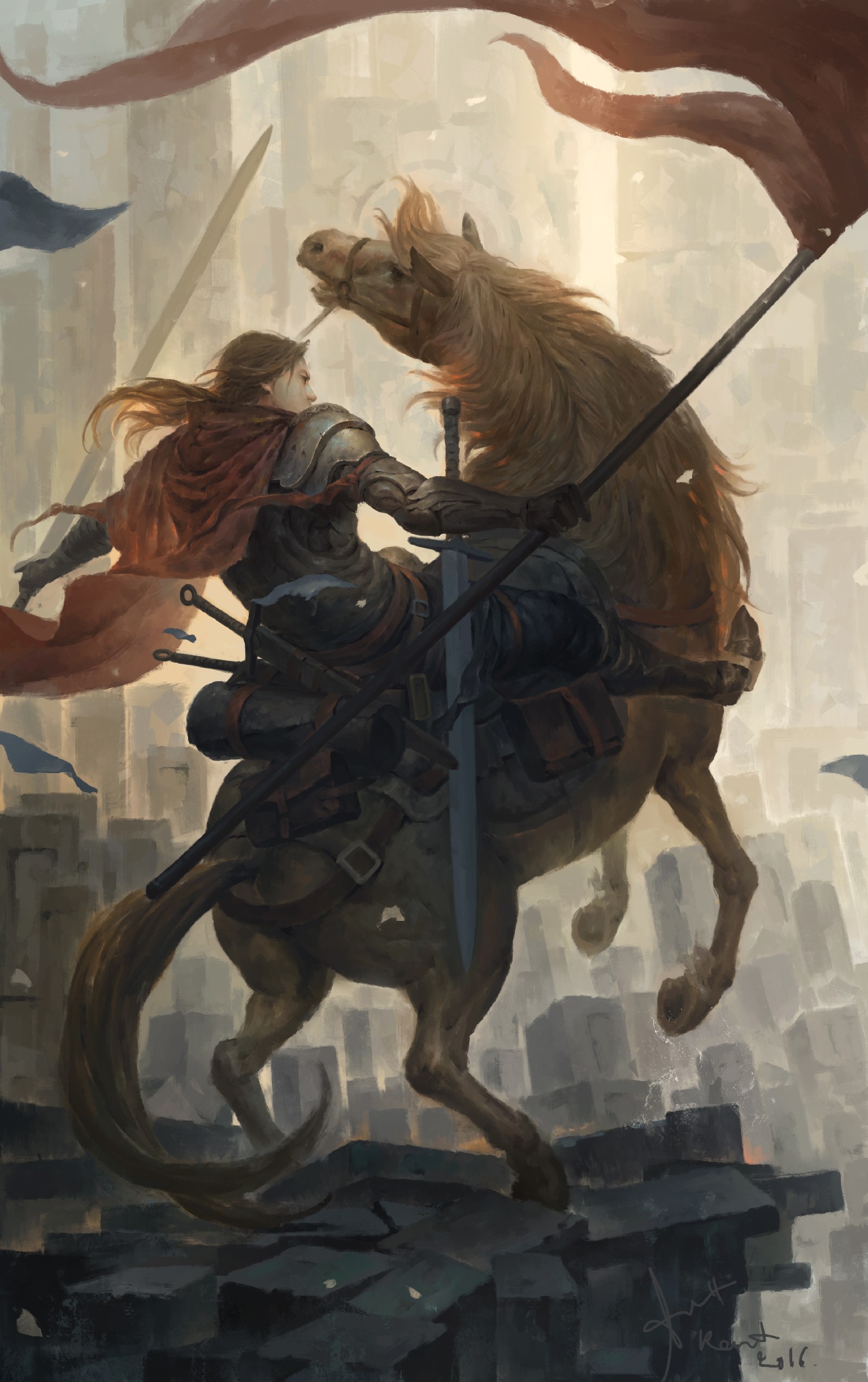 Warrior Horse Riding Art Wallpapers