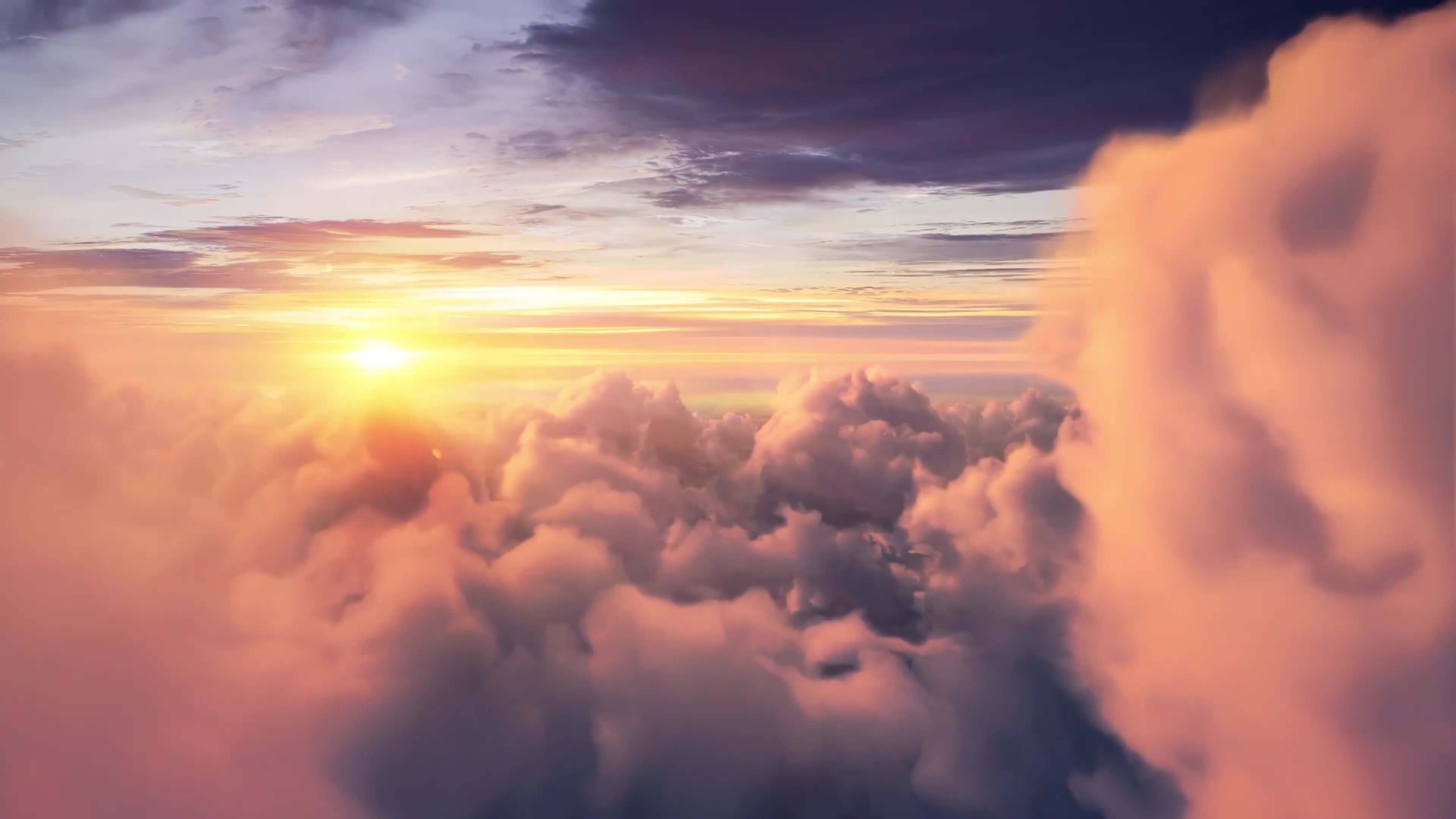 Watching Artistic Sunset Clouds Wallpapers