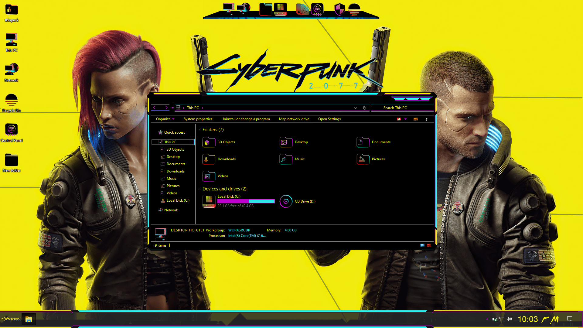 Windows 10 X Cyberpunk 2077 Wallpapers