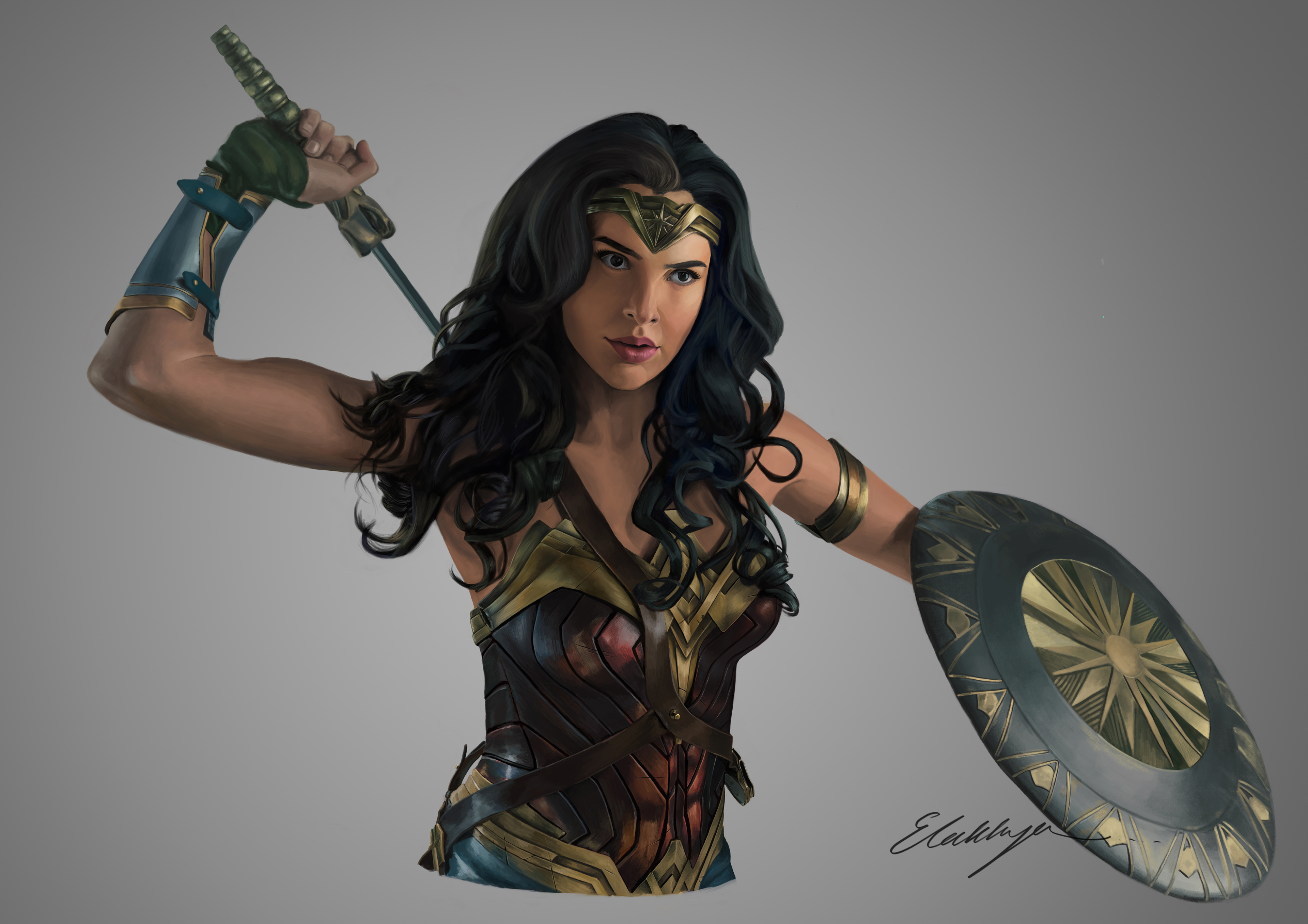 Wonder Woman Paint Art Wallpapers