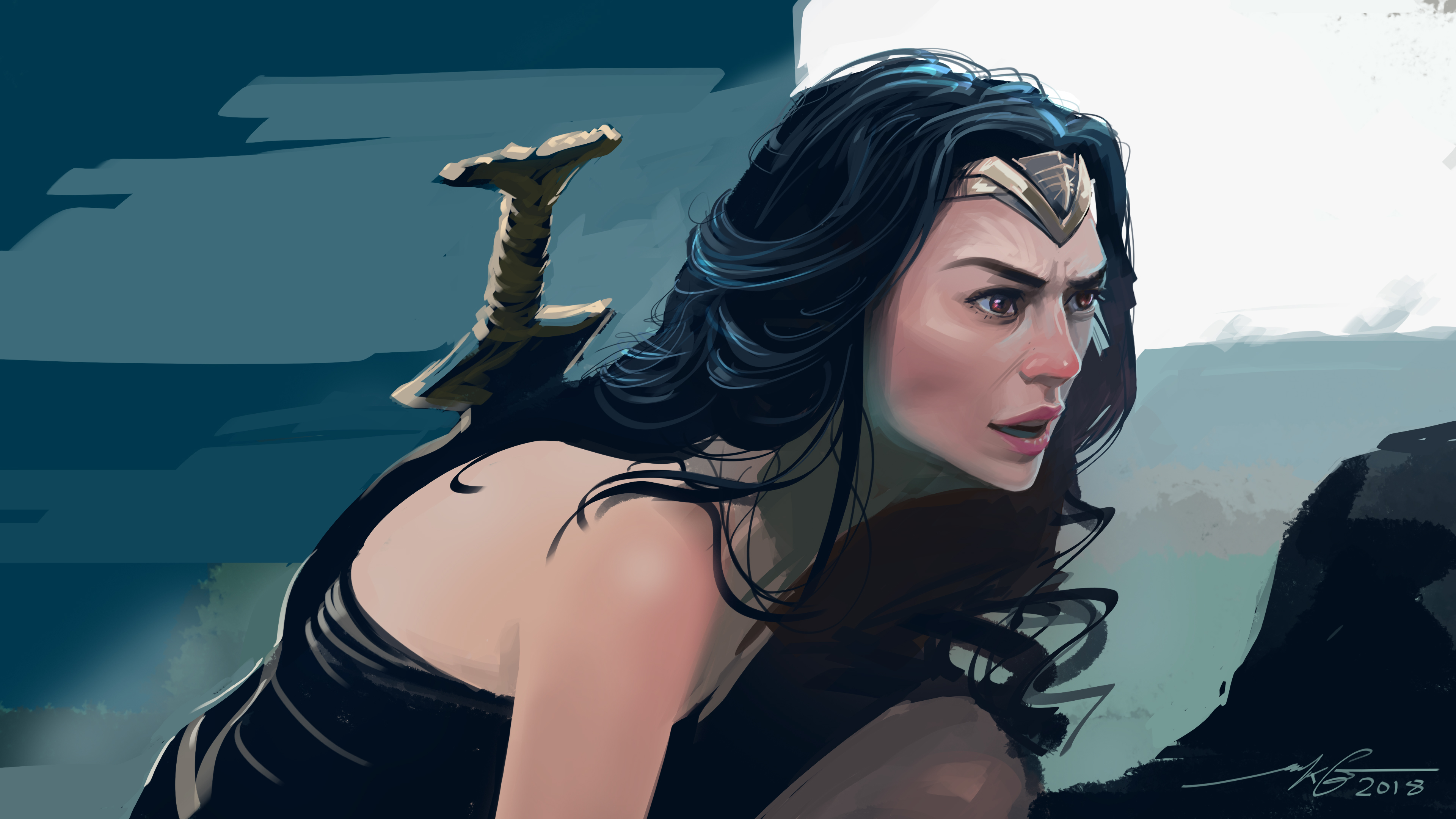 Wonder Woman Paint Art Wallpapers