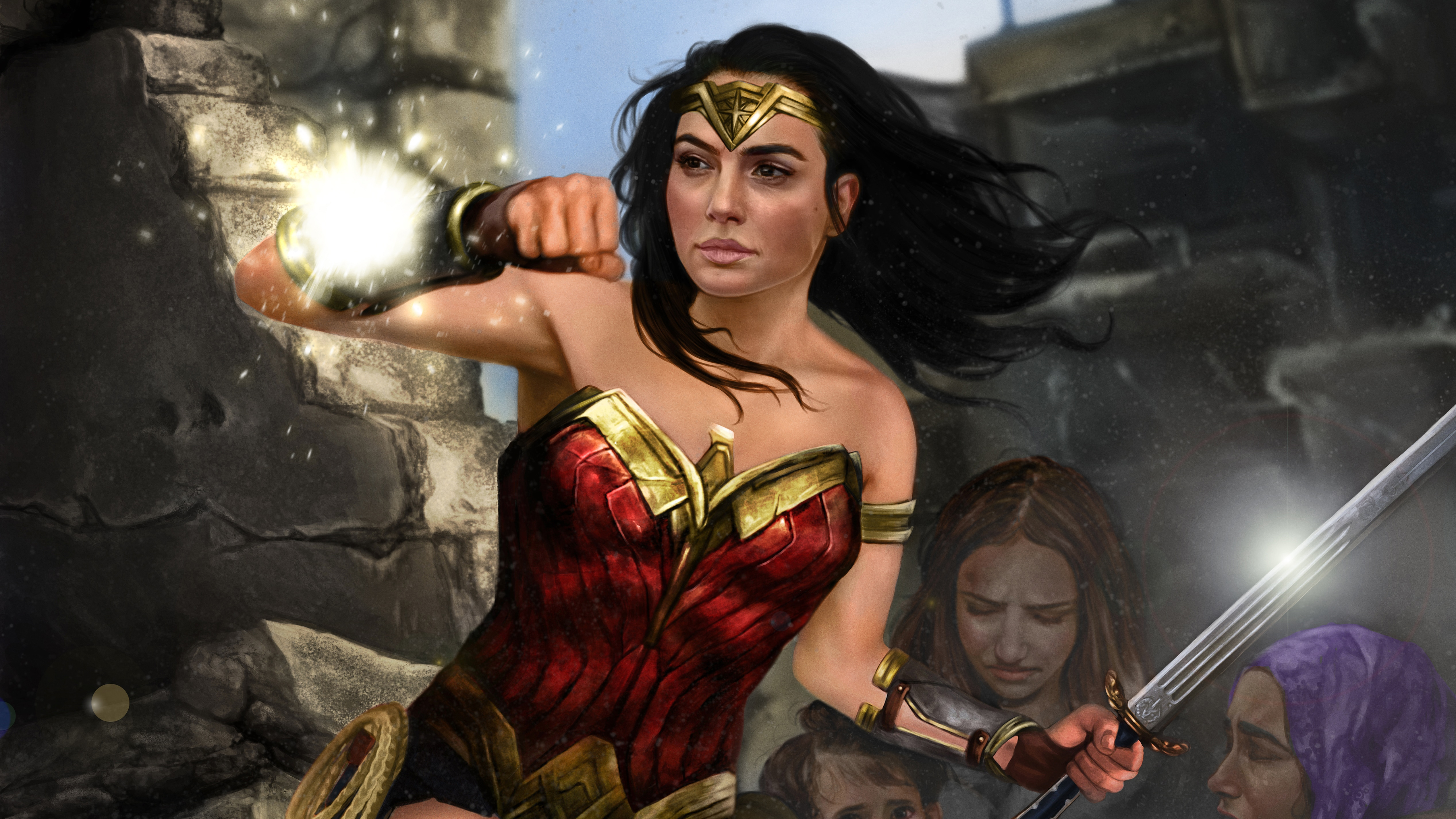 Wonder Woman Paint Art Wallpapers