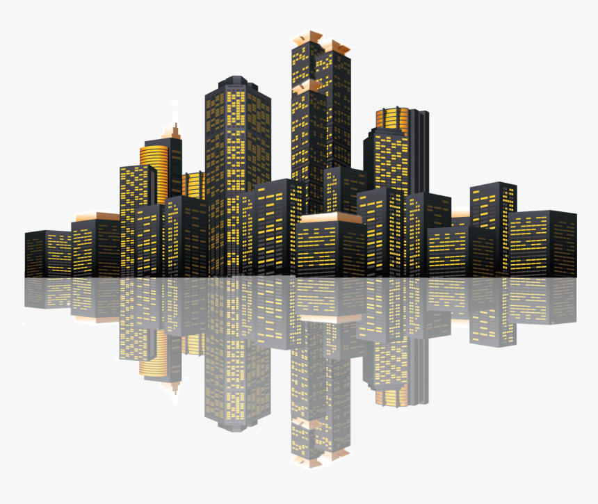 Yellow City Vector Reflection Wallpapers