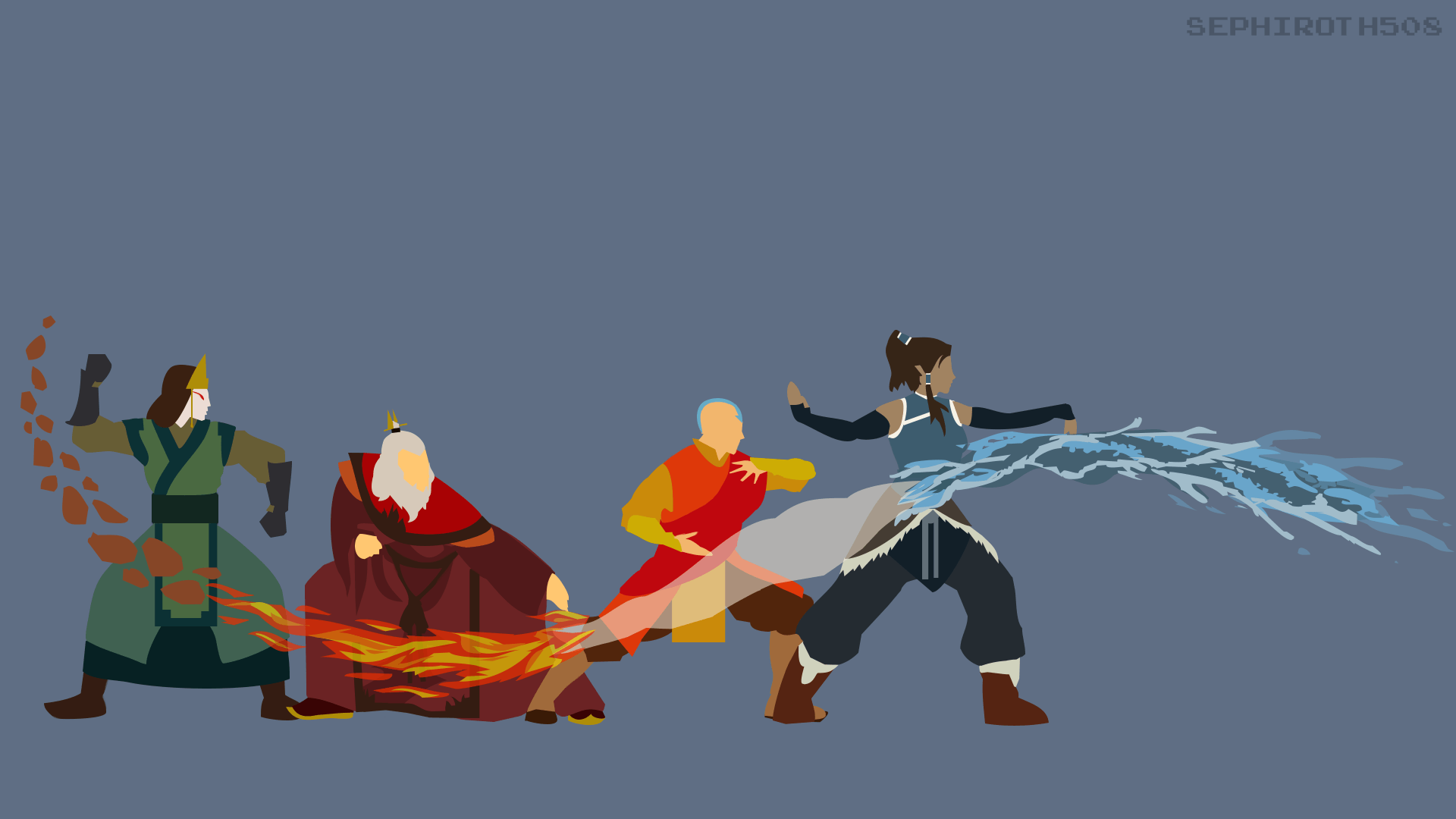 Aang Avatar The Last Airbender Anime Minimal Wallpapers