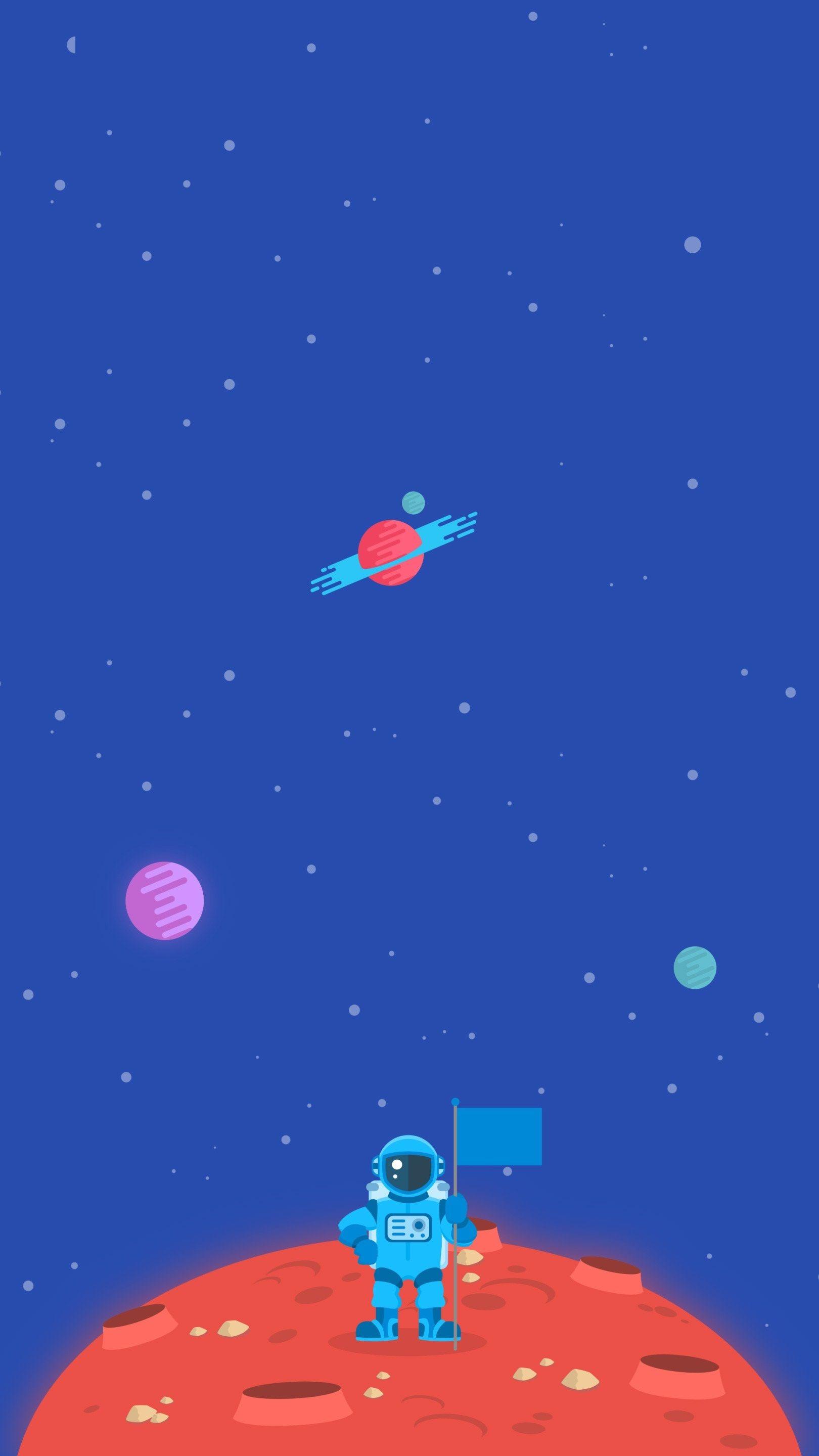 Astronaut Minimalist Wallpapers