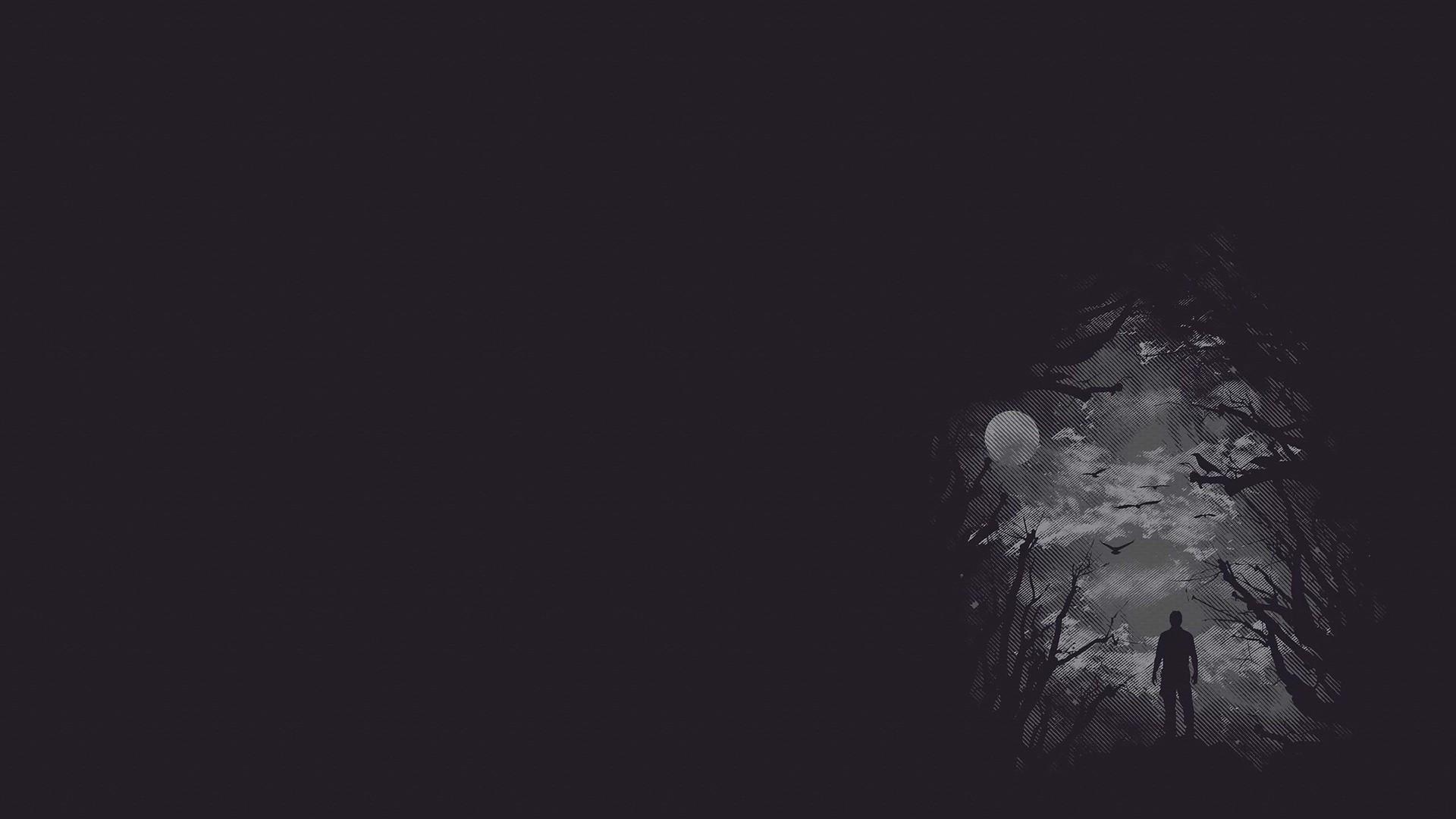 Black Gray Minimalist Art Wallpapers