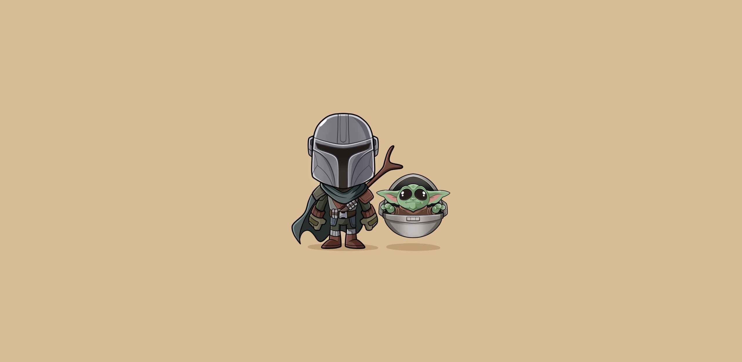 Cool Baby Yoda Minimalist Wallpapers