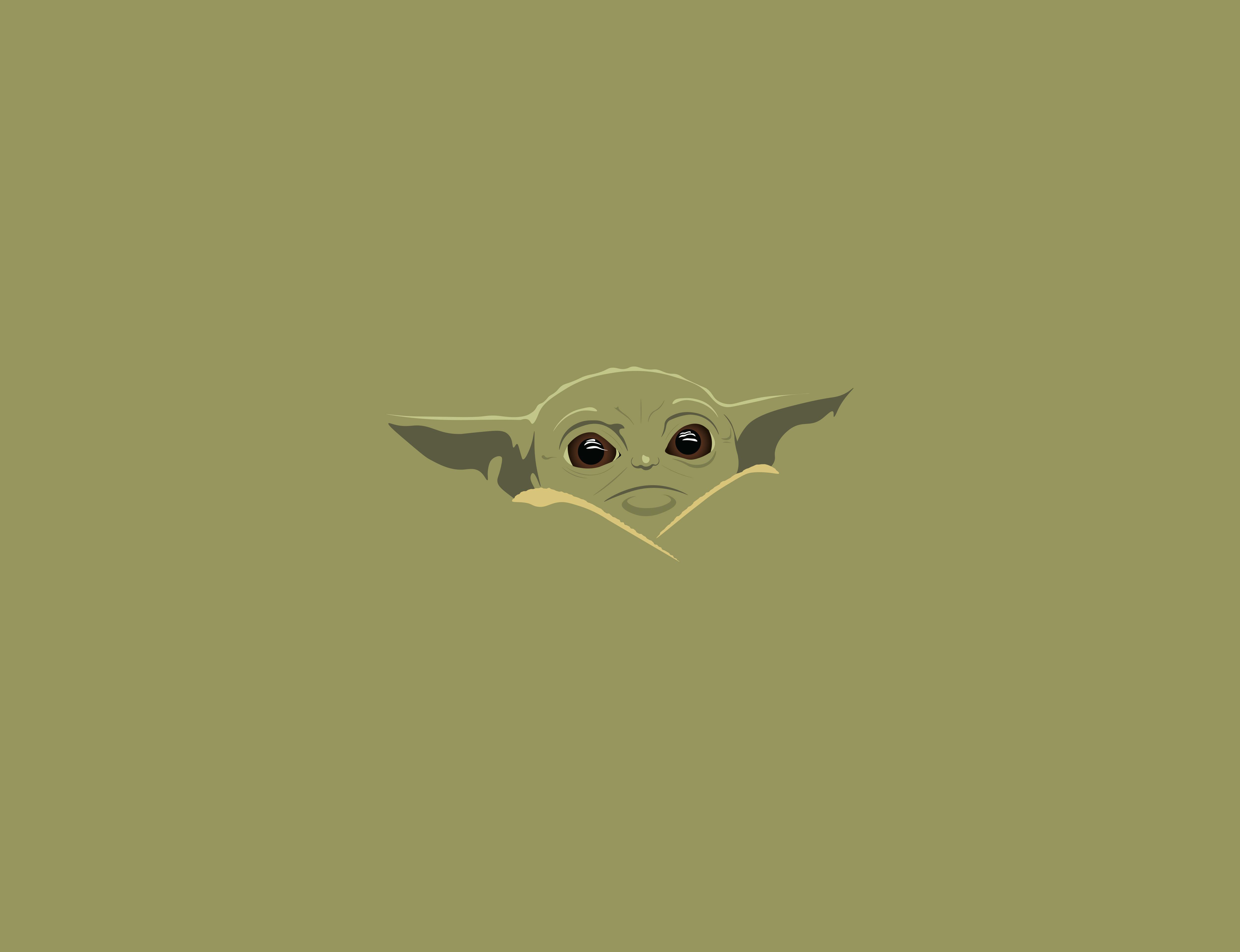 Cool Baby Yoda Minimalist Wallpapers