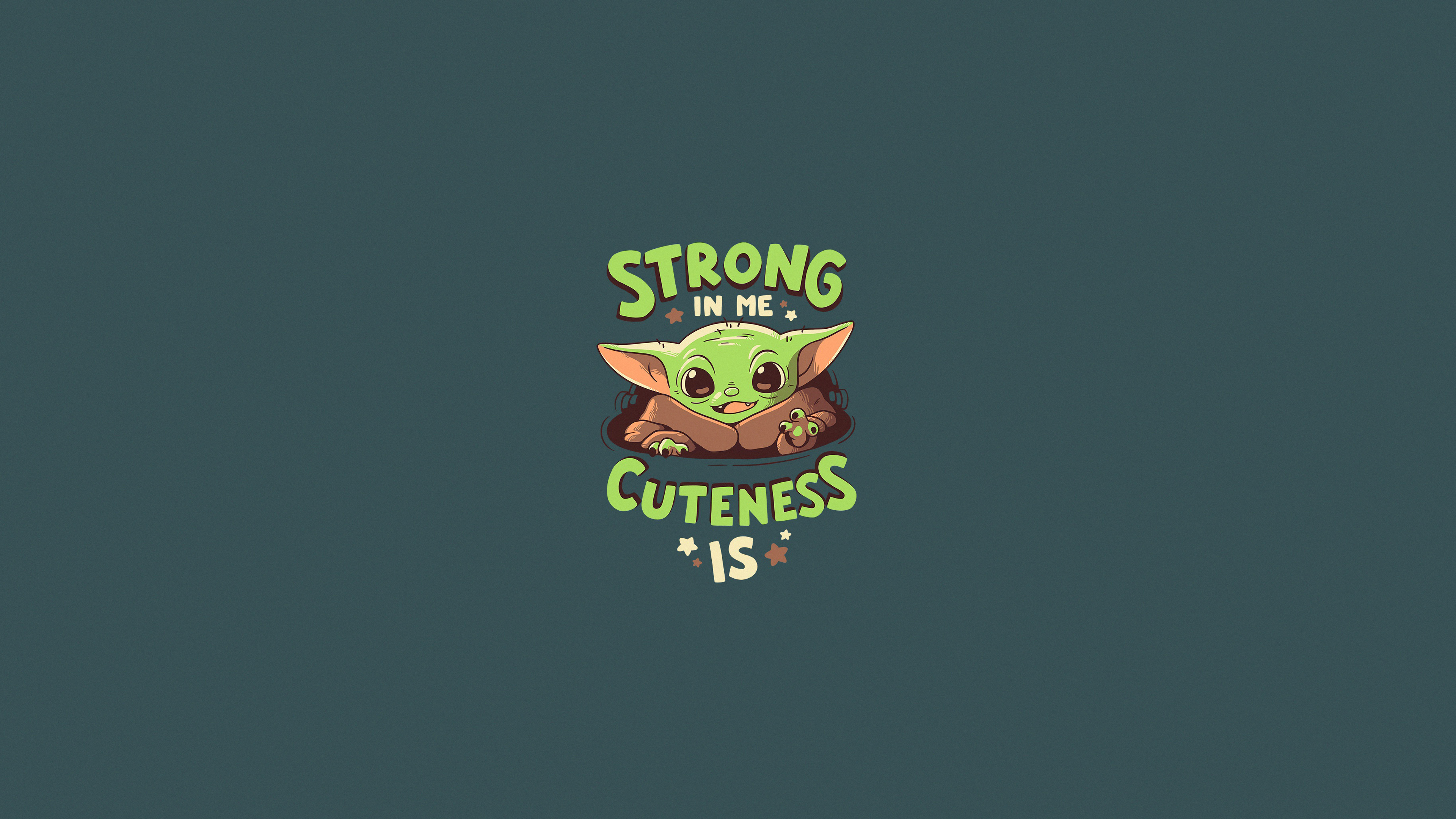 Cool Baby Yoda Minimalist Wallpapers