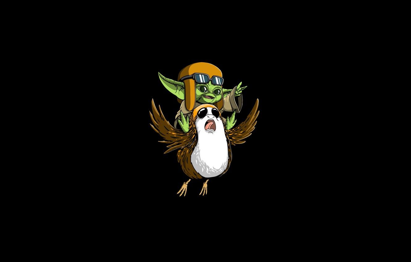 Cool Baby Yoda Minimalist Wallpapers