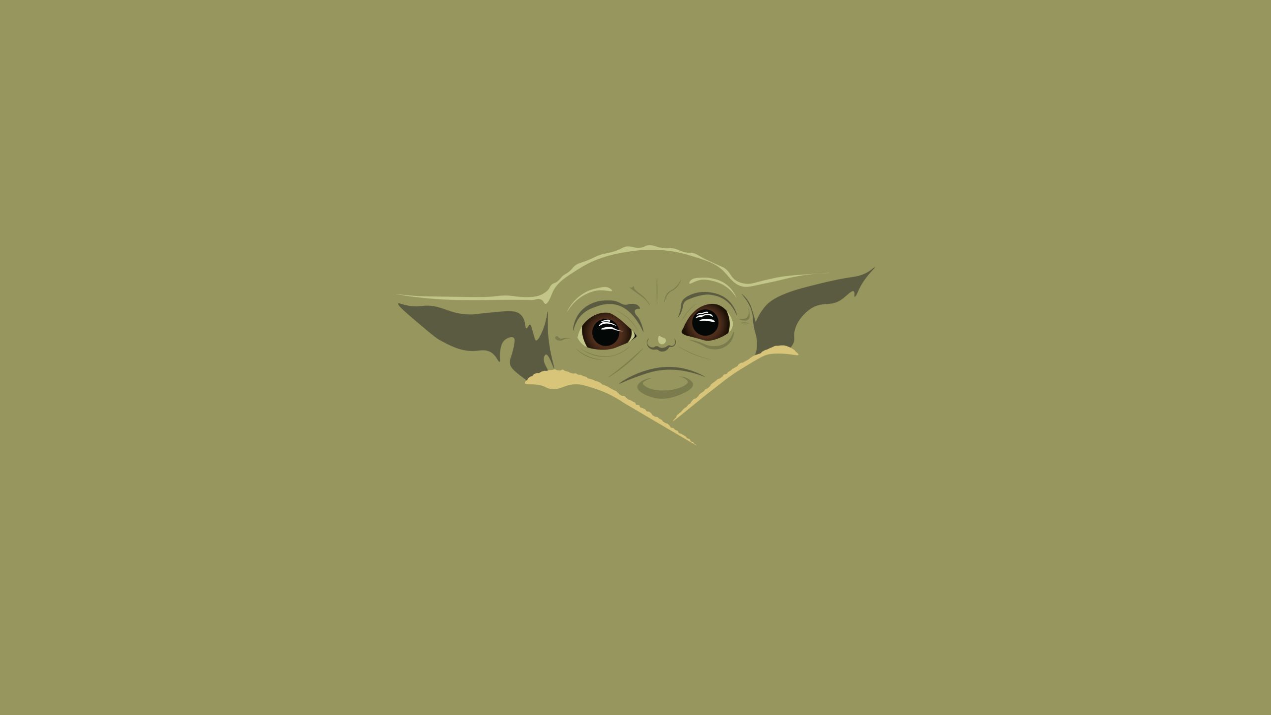 Cool Baby Yoda Minimalist Wallpapers