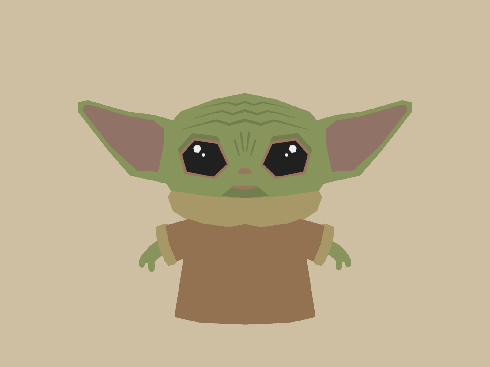 Cool Baby Yoda Minimalist Wallpapers