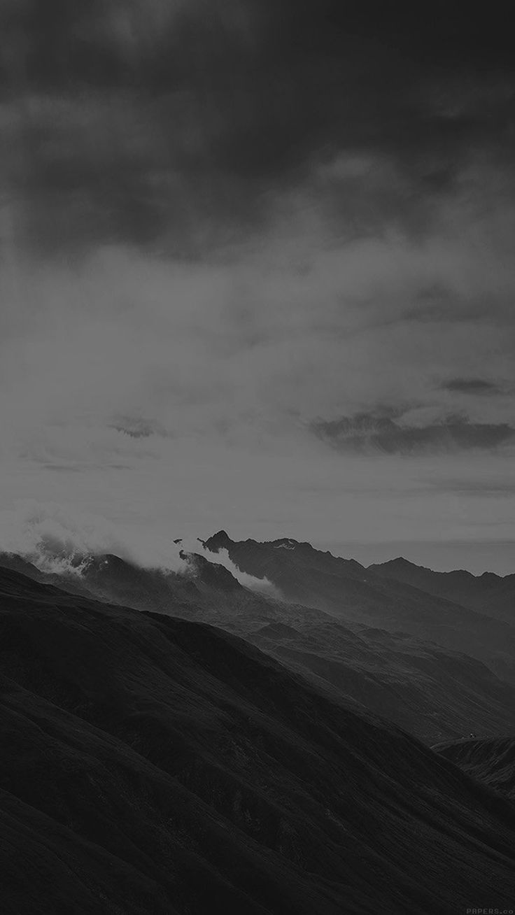 Dark Minimal Mountains At Night Wallpapers