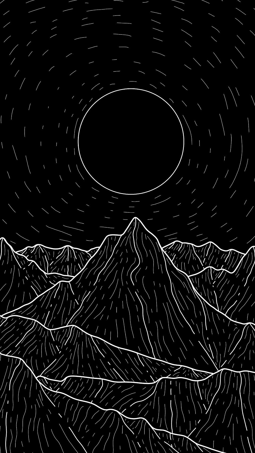 Dark Sun Minimal Wallpapers