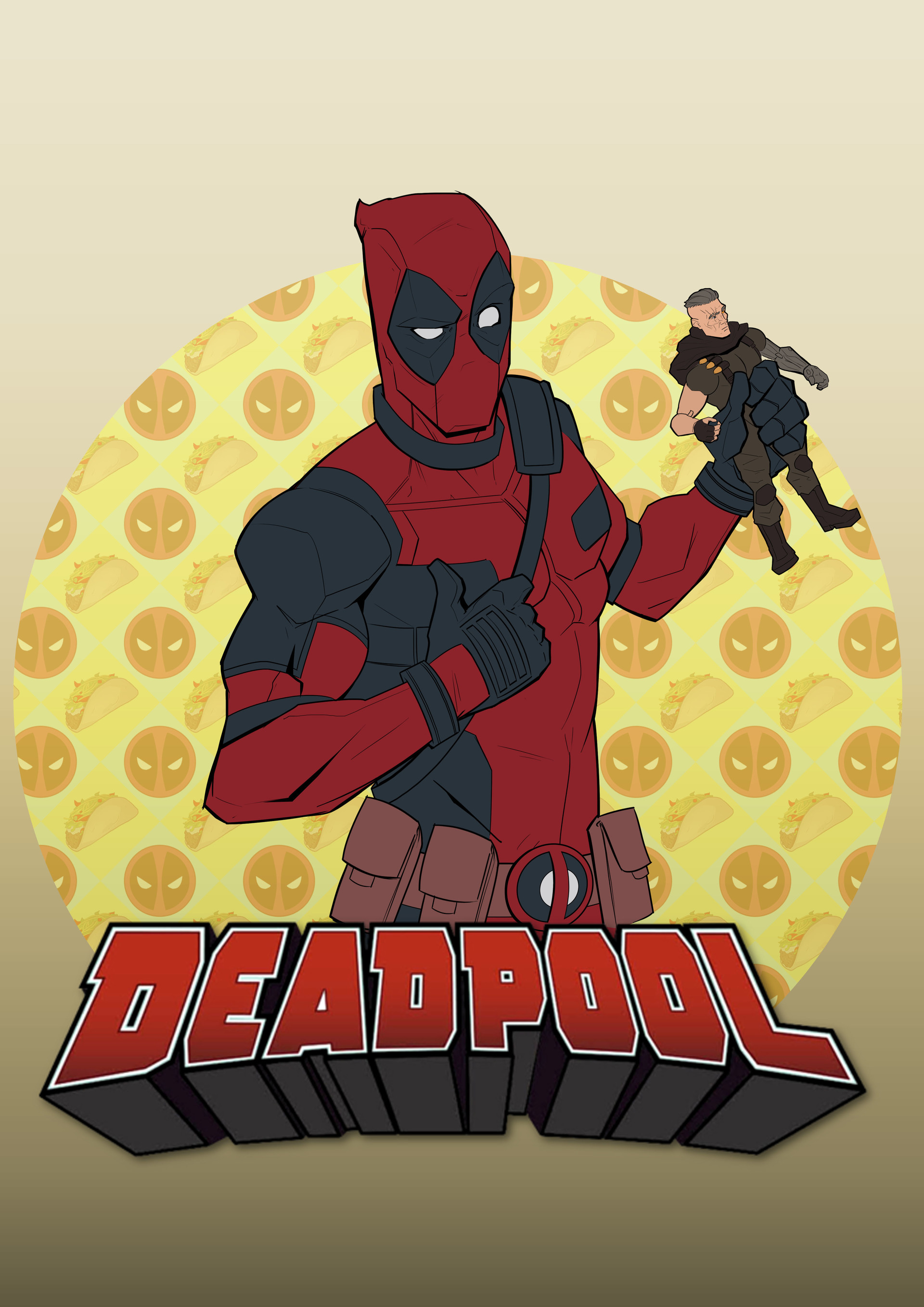 Deadpool Flat Digital Art Wallpapers