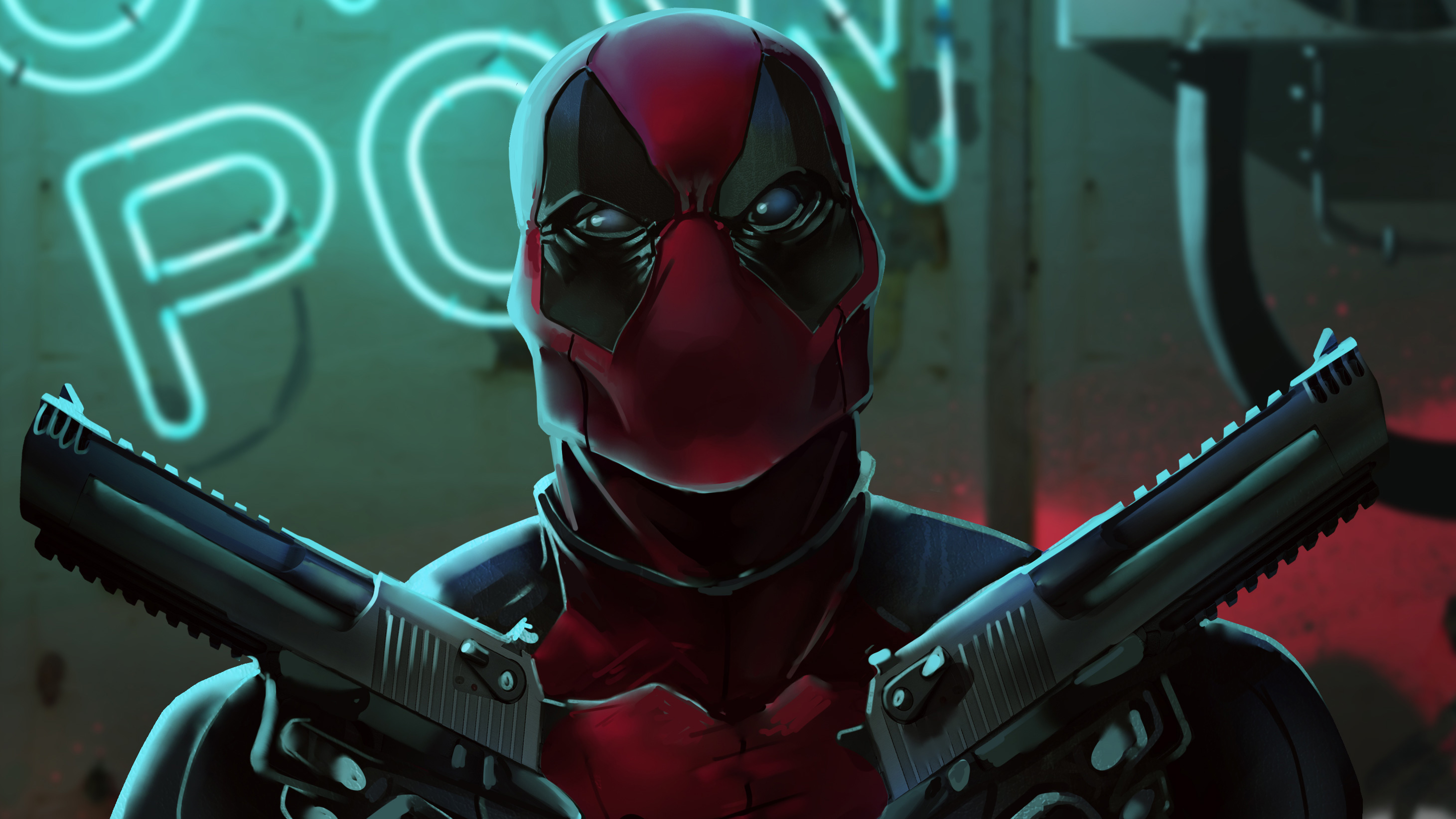 Deadpool Flat Digital Art Wallpapers