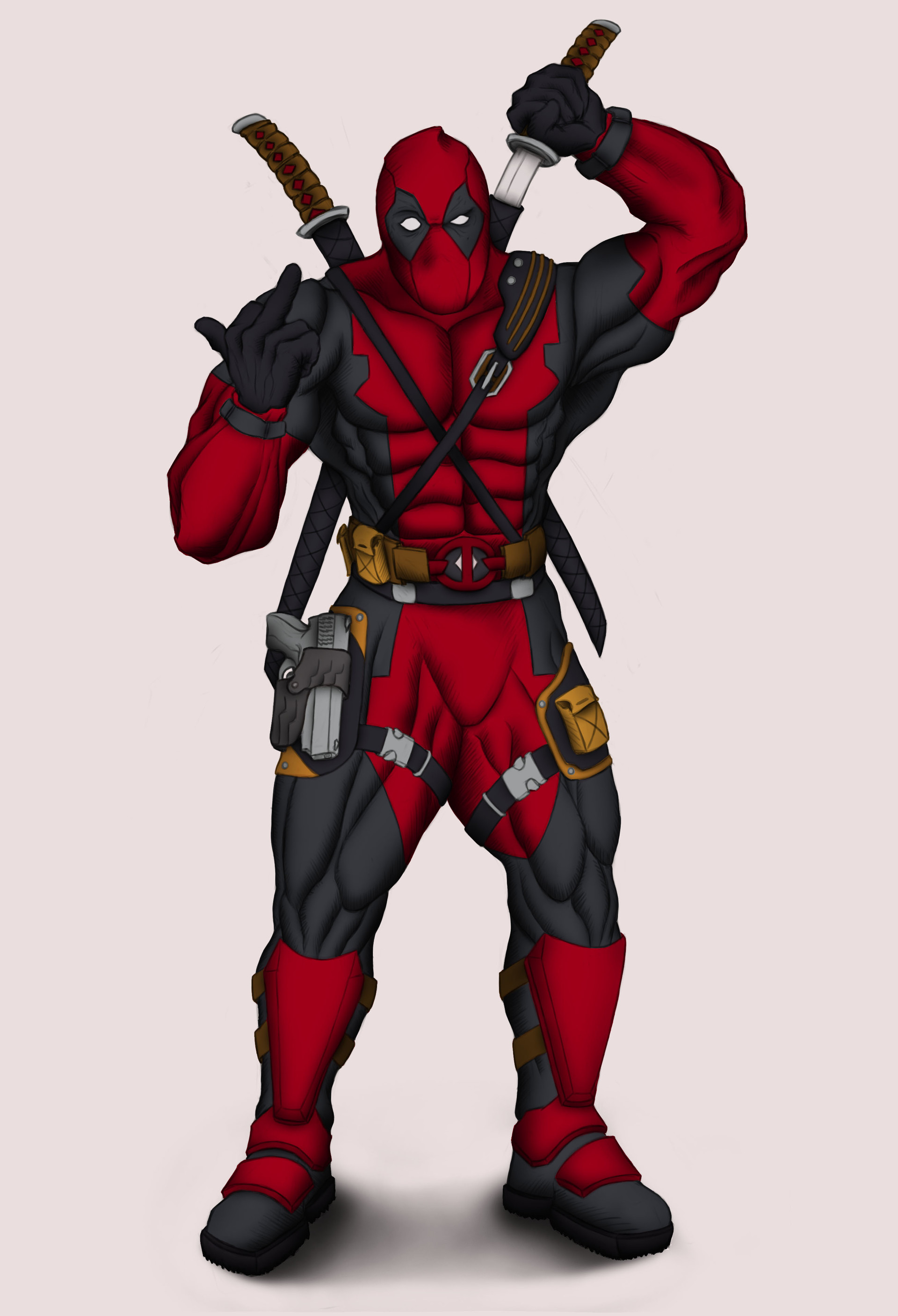 Deadpool Flat Digital Art Wallpapers