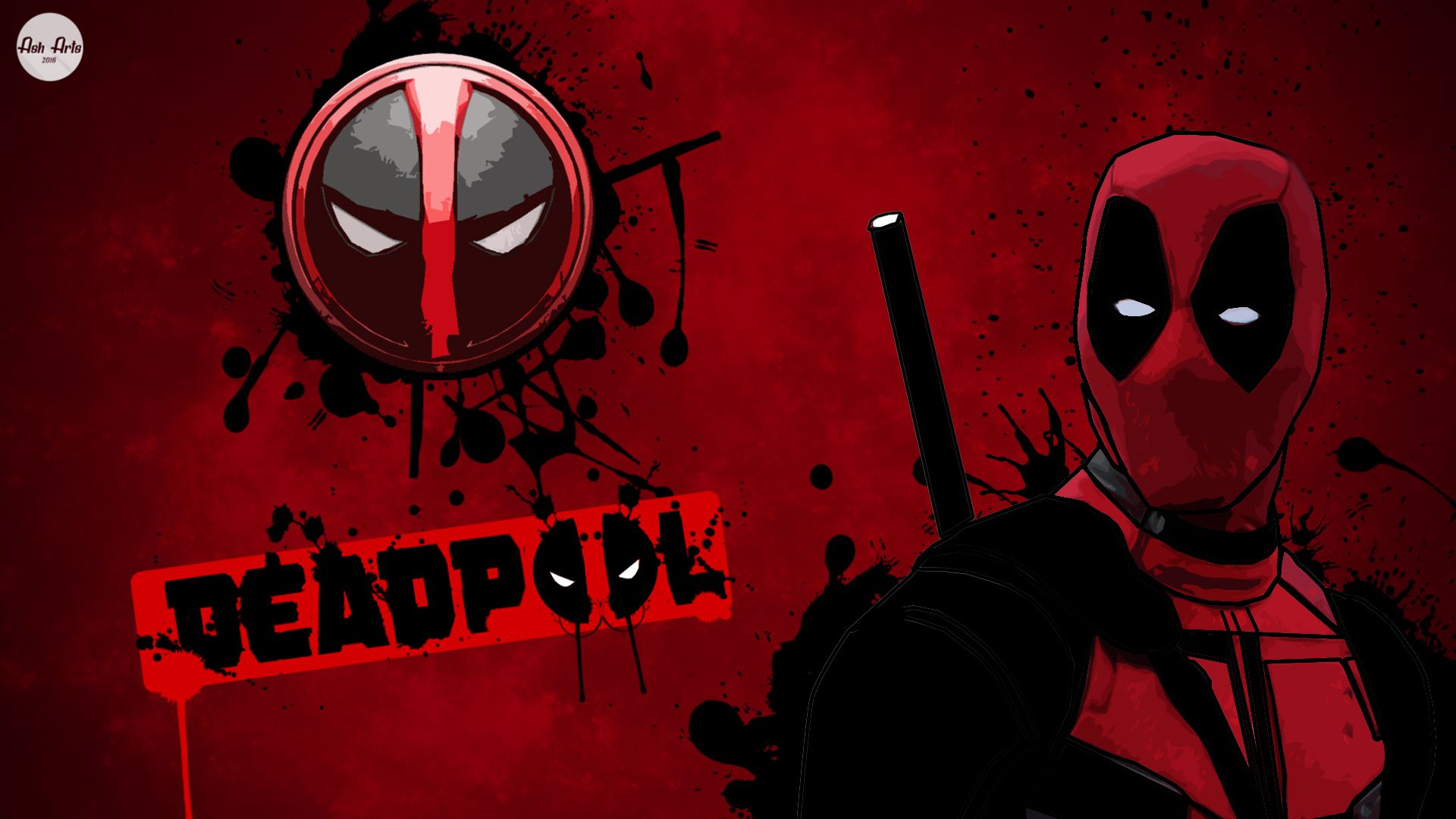 Deadpool Flat Digital Art Wallpapers