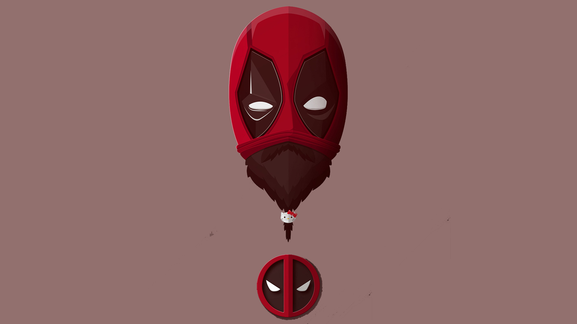 Deadpool Mask Minimalist Wallpapers