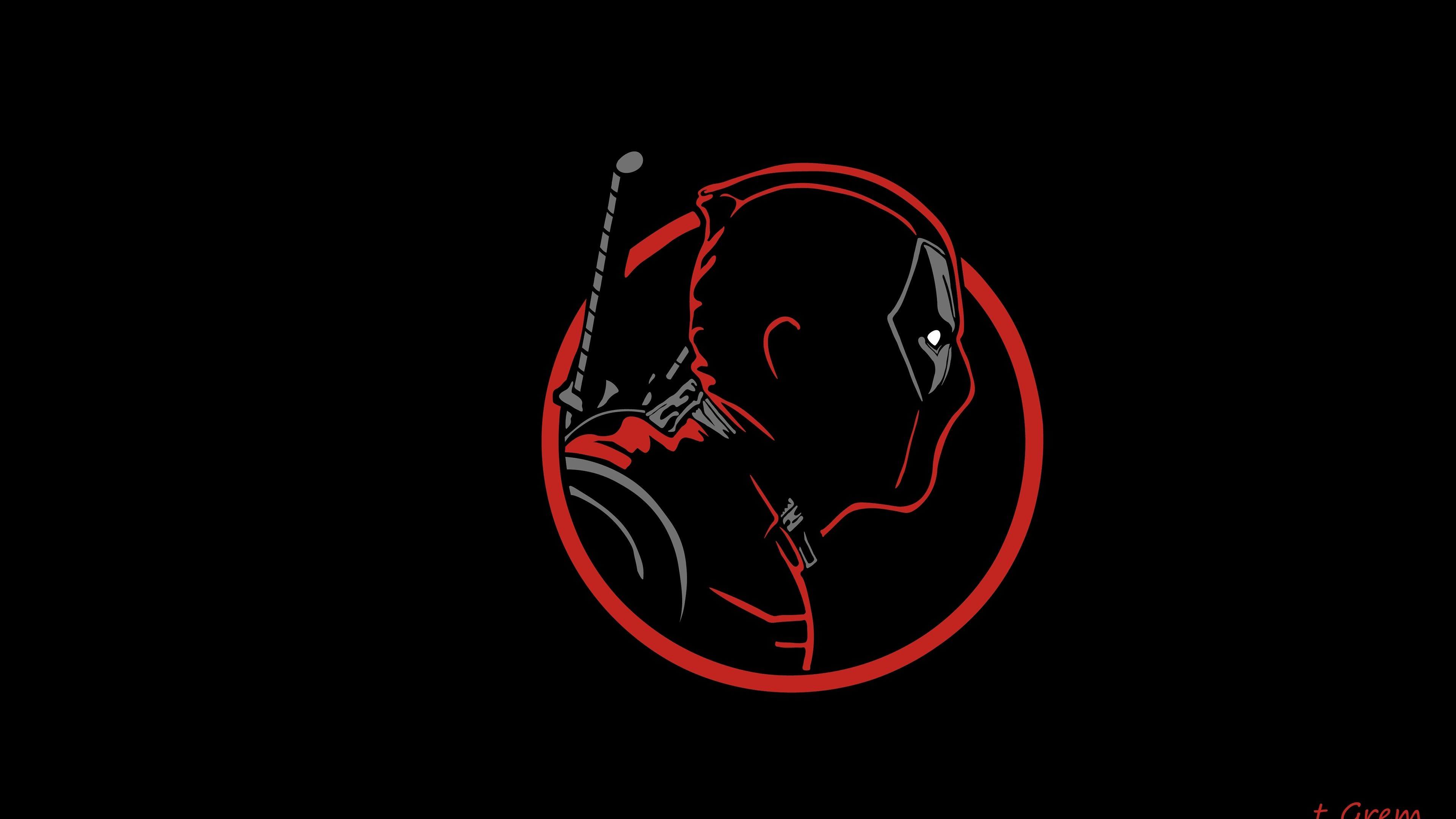 Deadpool Mask Minimalist Wallpapers